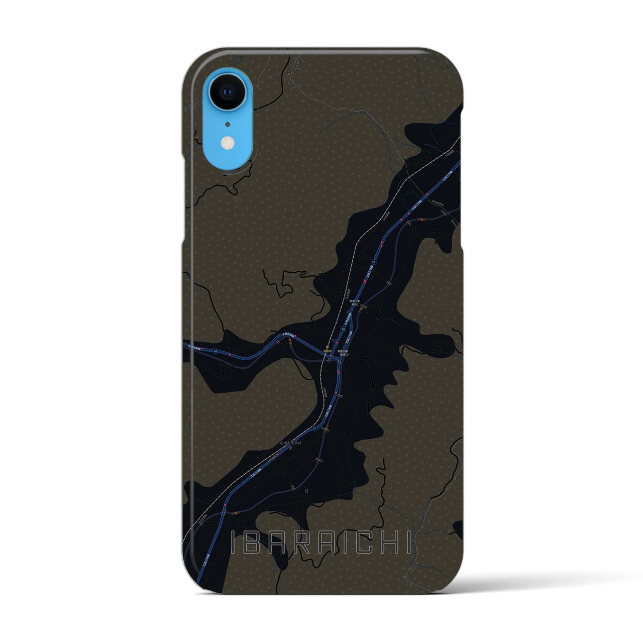 【井原市(広島県)】地図柄iPhoneケース(バックカバータイプ)