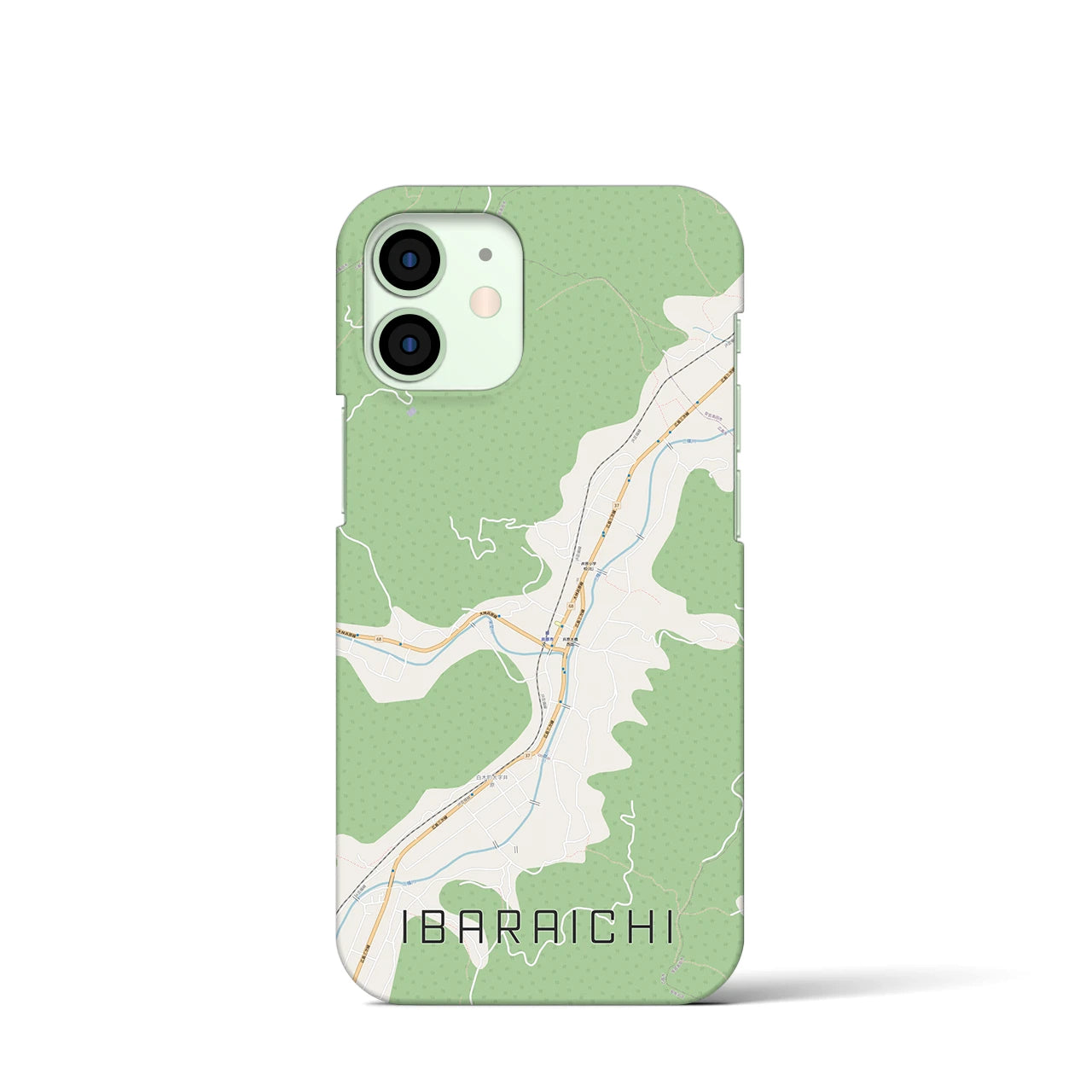 【井原市(広島県)】地図柄iPhoneケース(バックカバータイプ)