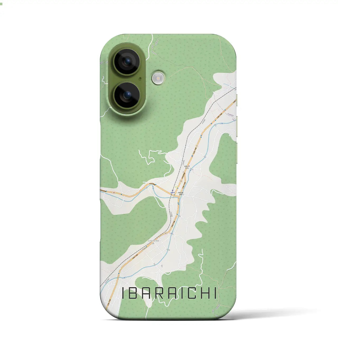 【井原市(広島県)】地図柄iPhoneケース(バックカバータイプ)