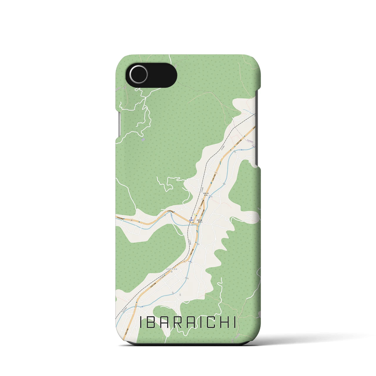 【井原市(広島県)】地図柄iPhoneケース(バックカバータイプ)