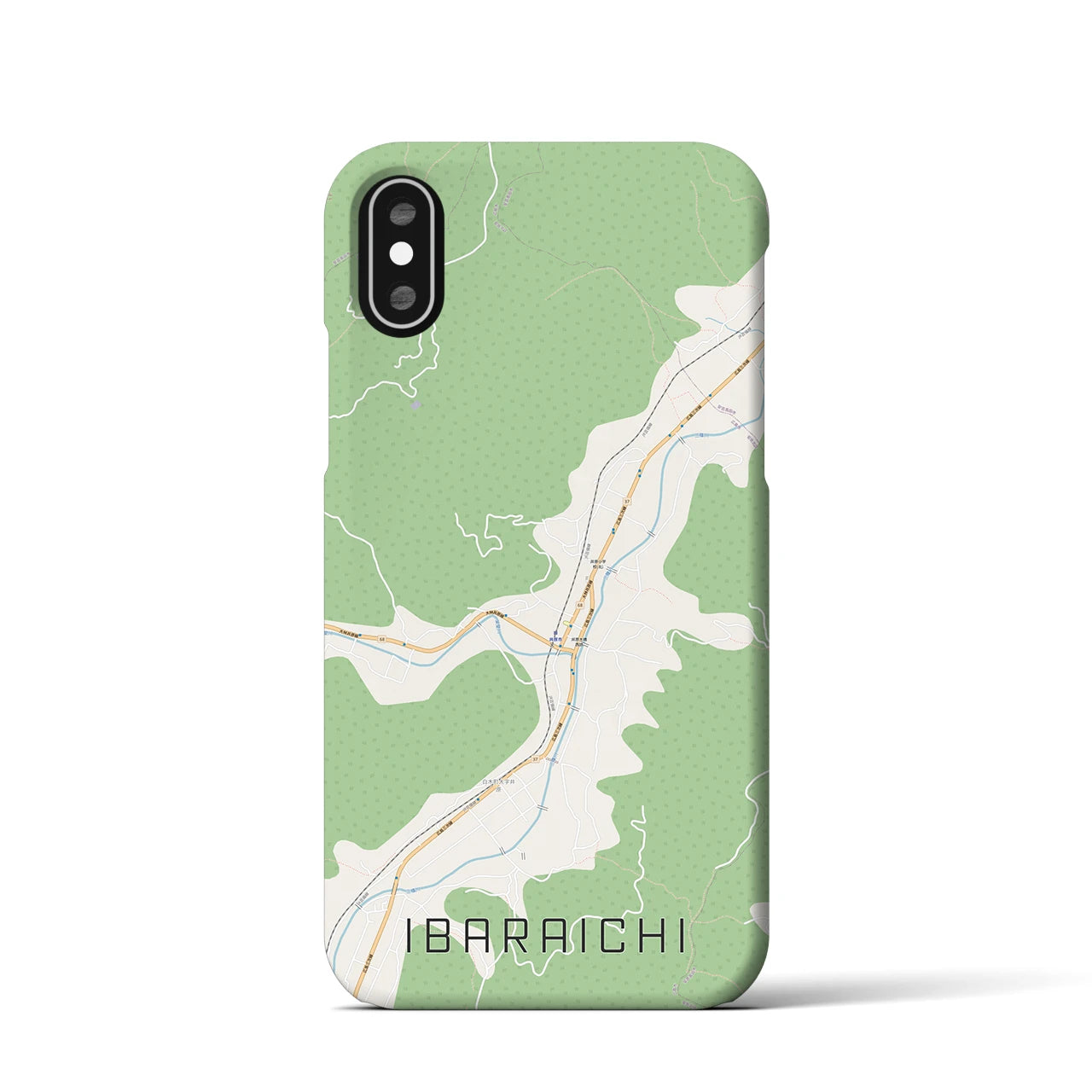 【井原市(広島県)】地図柄iPhoneケース(バックカバータイプ)