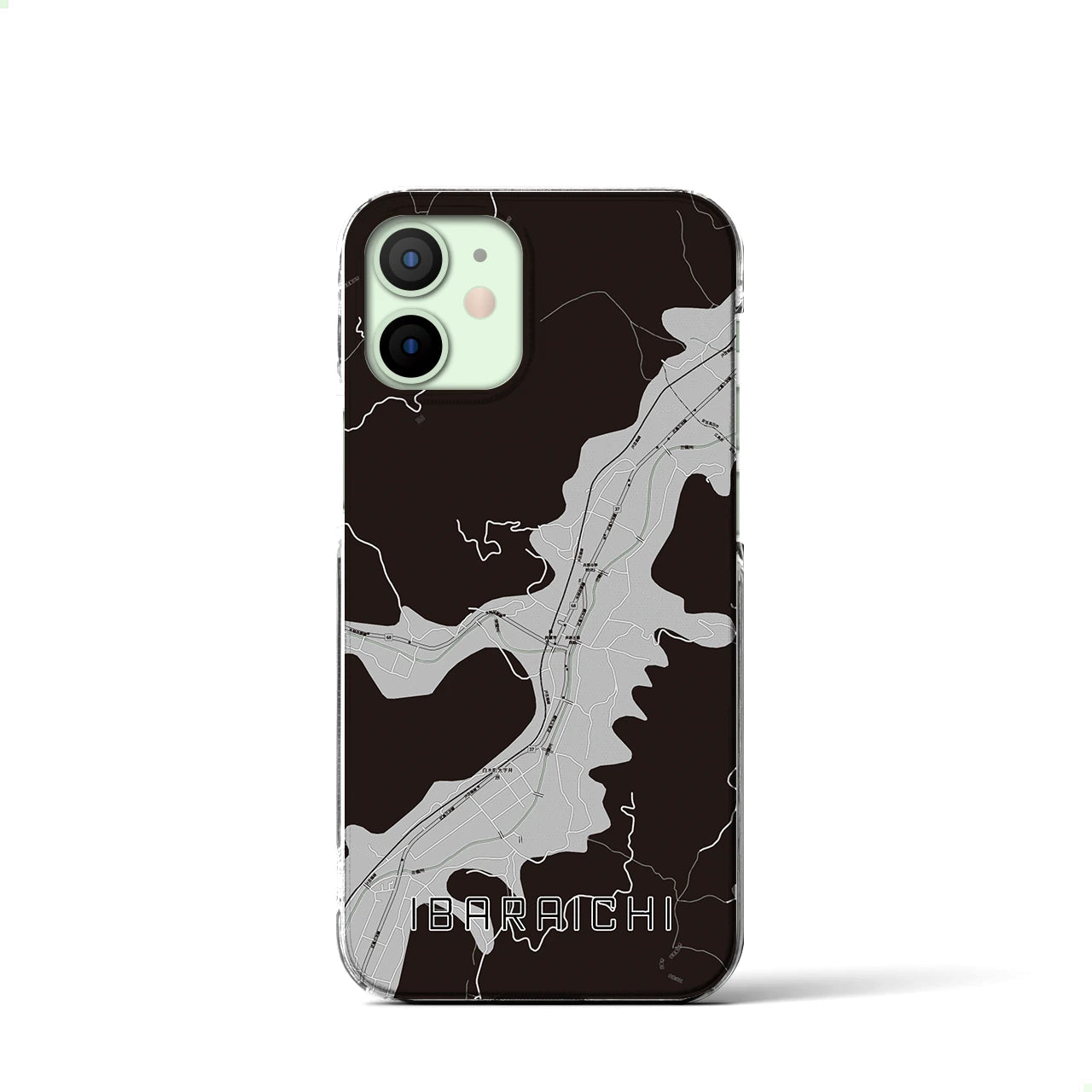 【井原市(広島県)】地図柄iPhoneケース(クリアタイプ)