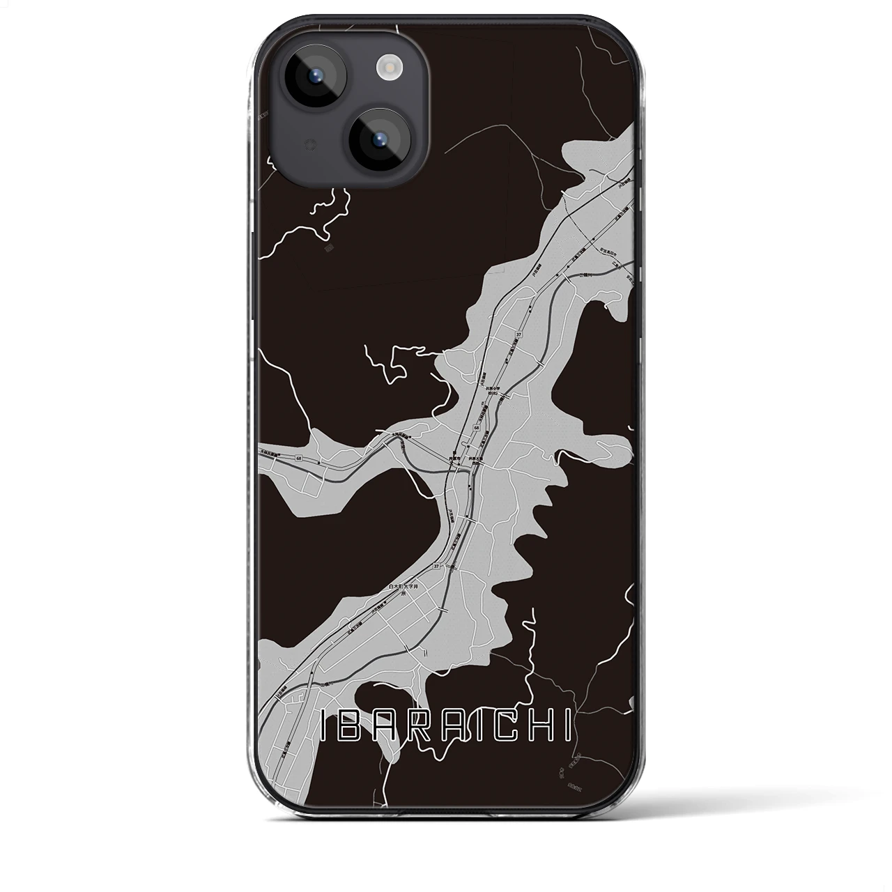 【井原市(広島県)】地図柄iPhoneケース(クリアタイプ)