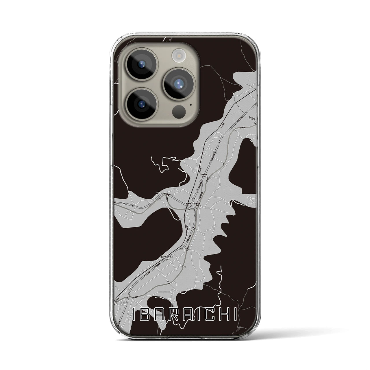 【井原市(広島県)】地図柄iPhoneケース(クリアタイプ)