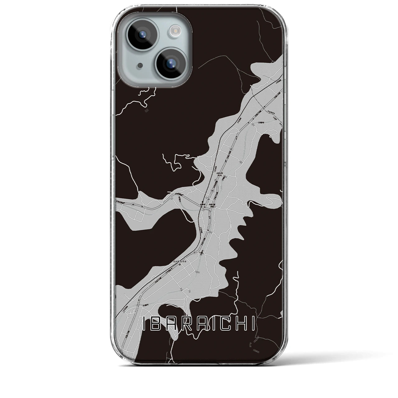 【井原市(広島県)】地図柄iPhoneケース(クリアタイプ)