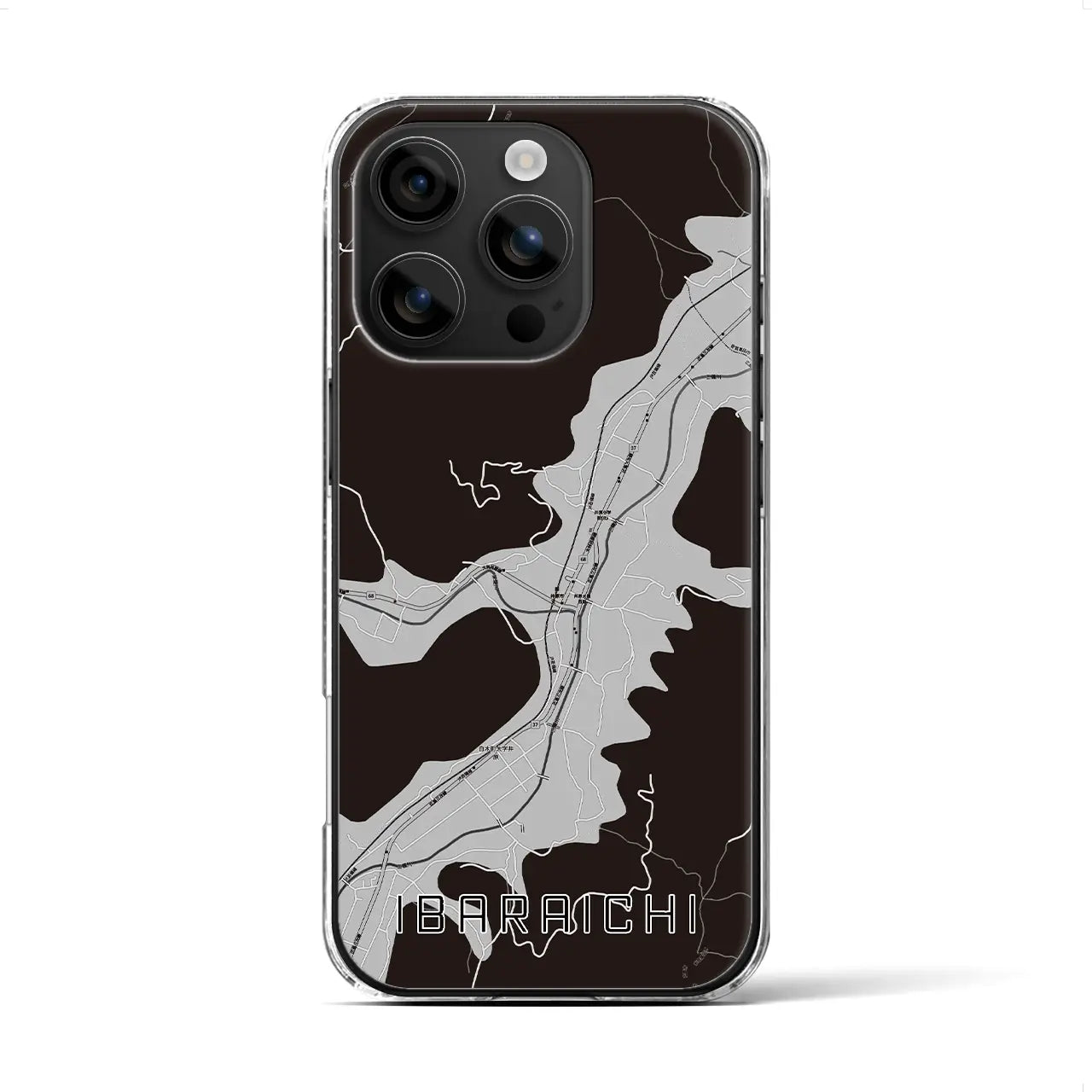 【井原市(広島県)】地図柄iPhoneケース(クリアタイプ)