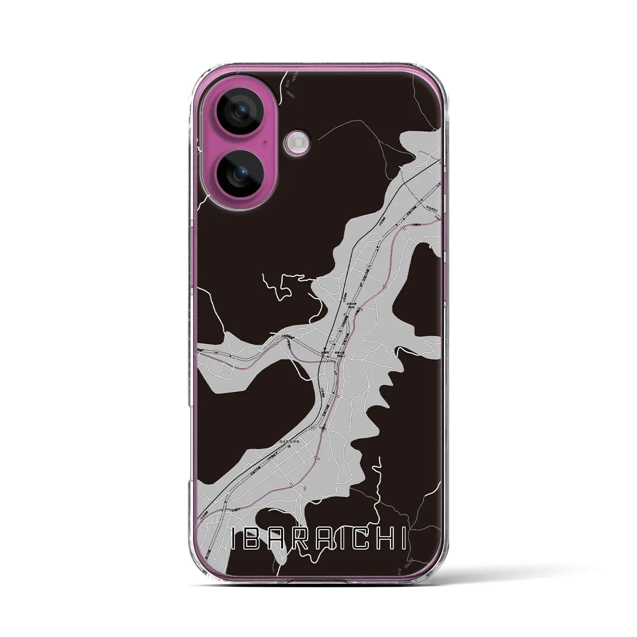 【井原市(広島県)】地図柄iPhoneケース(クリアタイプ)