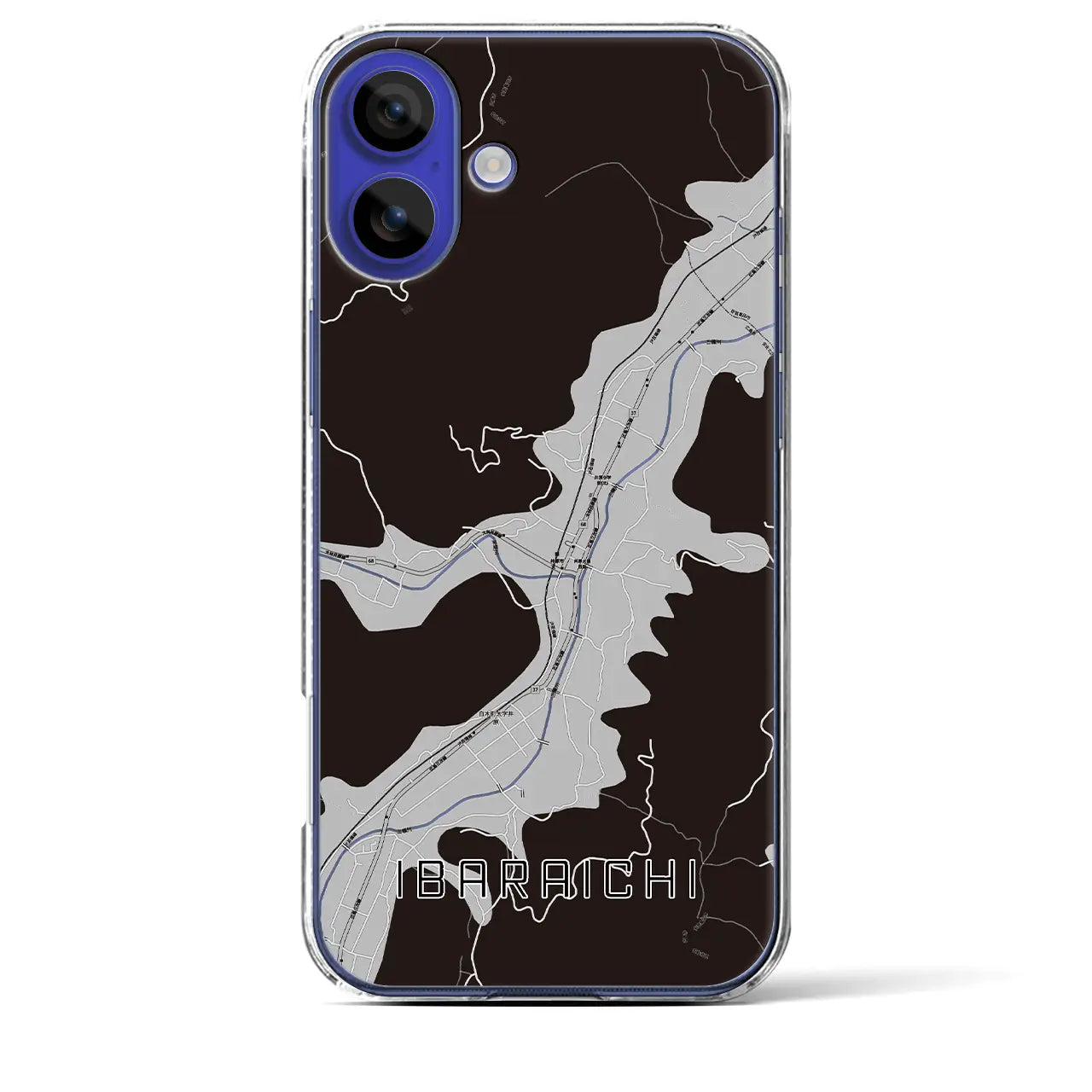 【井原市(広島県)】地図柄iPhoneケース(クリアタイプ)