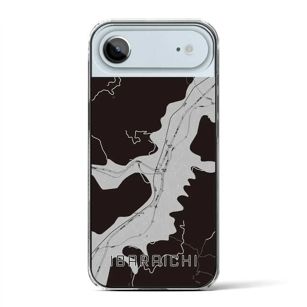 【井原市(広島県)】地図柄iPhoneケース(クリアタイプ)
