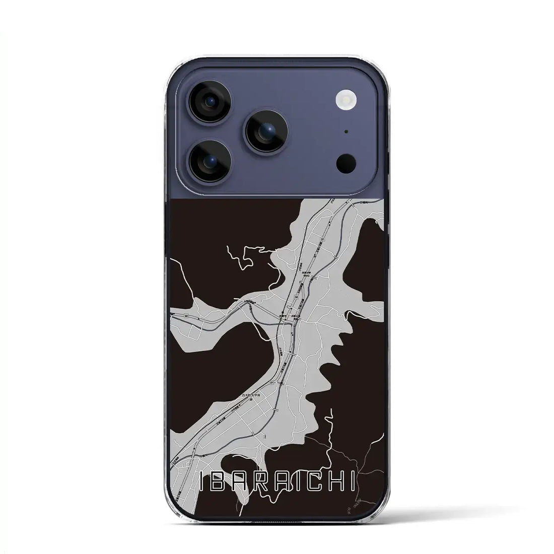 【井原市(広島県)】地図柄iPhoneケース(クリアタイプ)