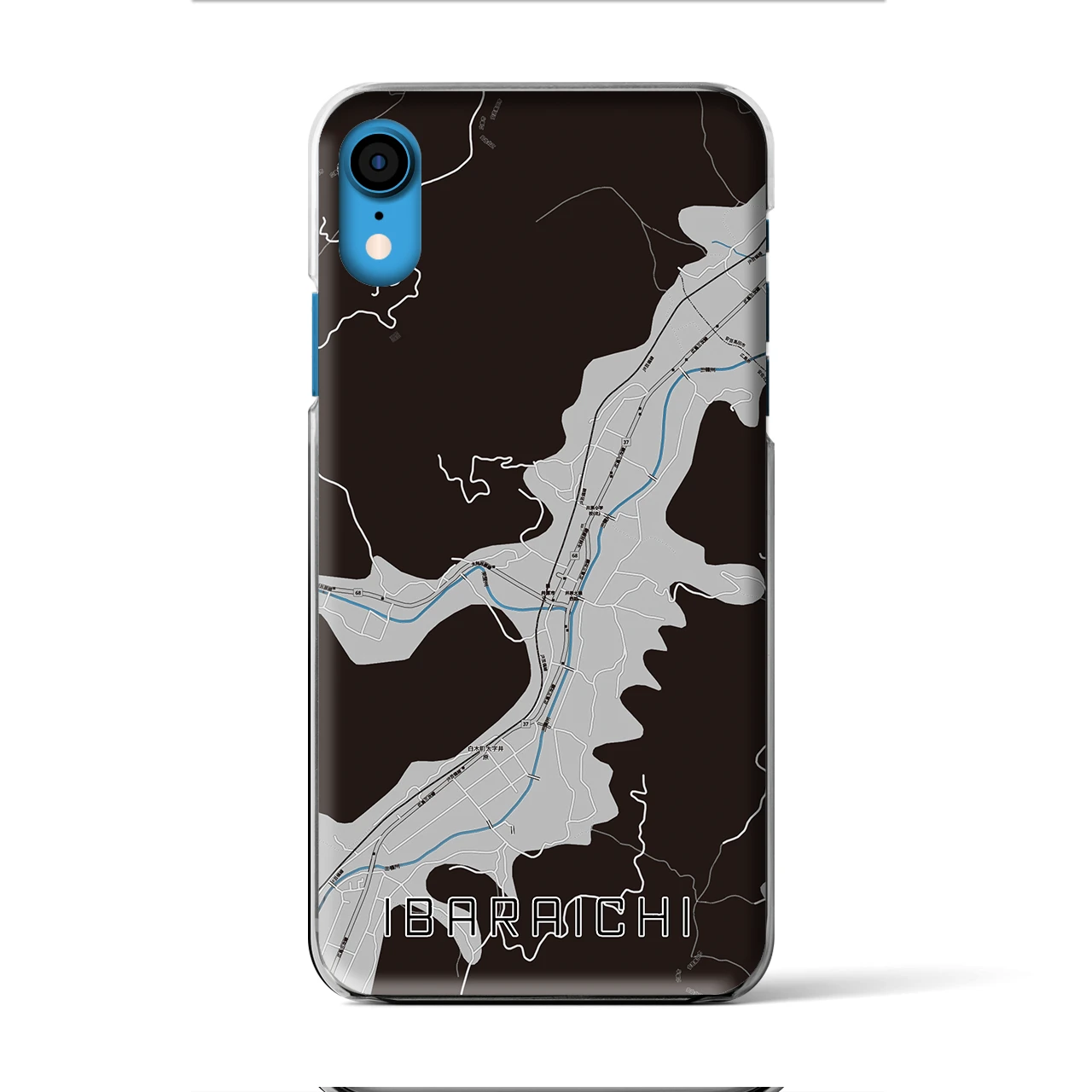 【井原市(広島県)】地図柄iPhoneケース(クリアタイプ)