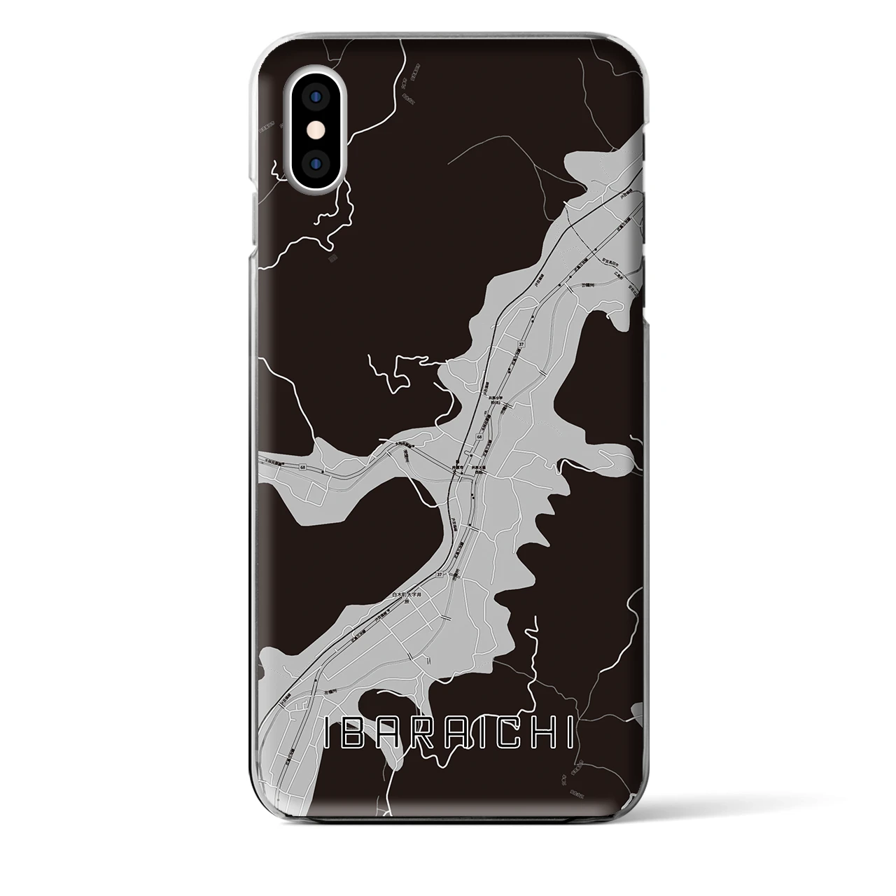 【井原市(広島県)】地図柄iPhoneケース(クリアタイプ)