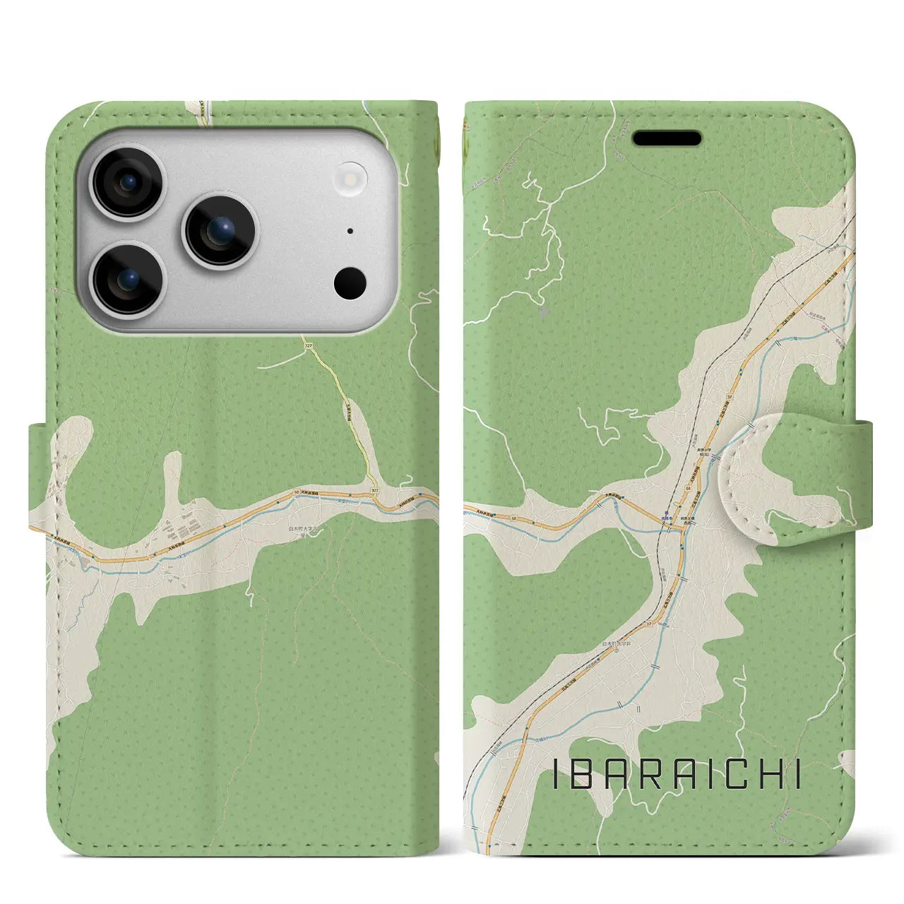 【井原市(広島県)】地図柄iPhoneケース(手帳タイプ)