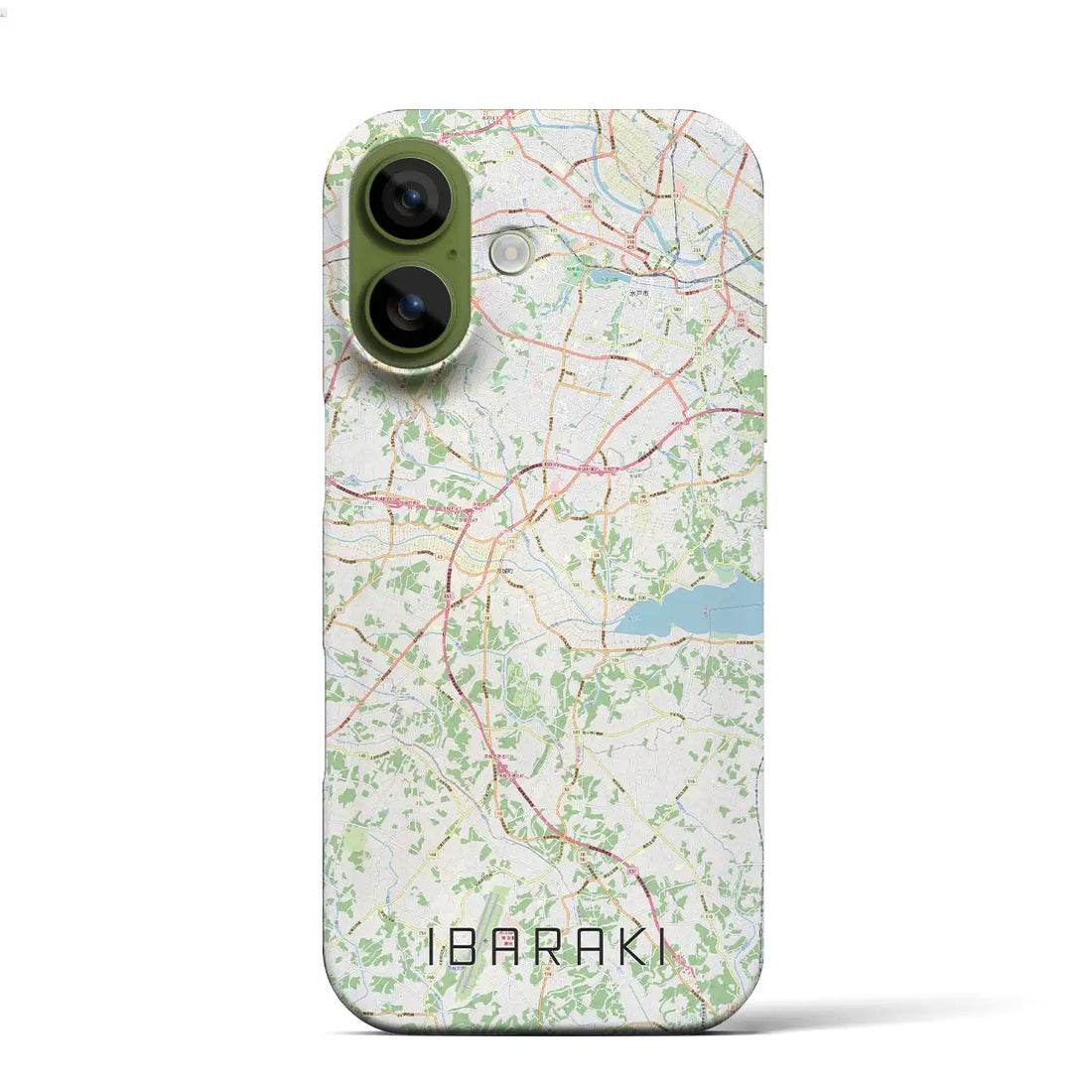 【茨城(茨城県)】地図柄iPhoneケース(バックカバータイプ)ナチュラル・iPhone 17 Pro Max 用