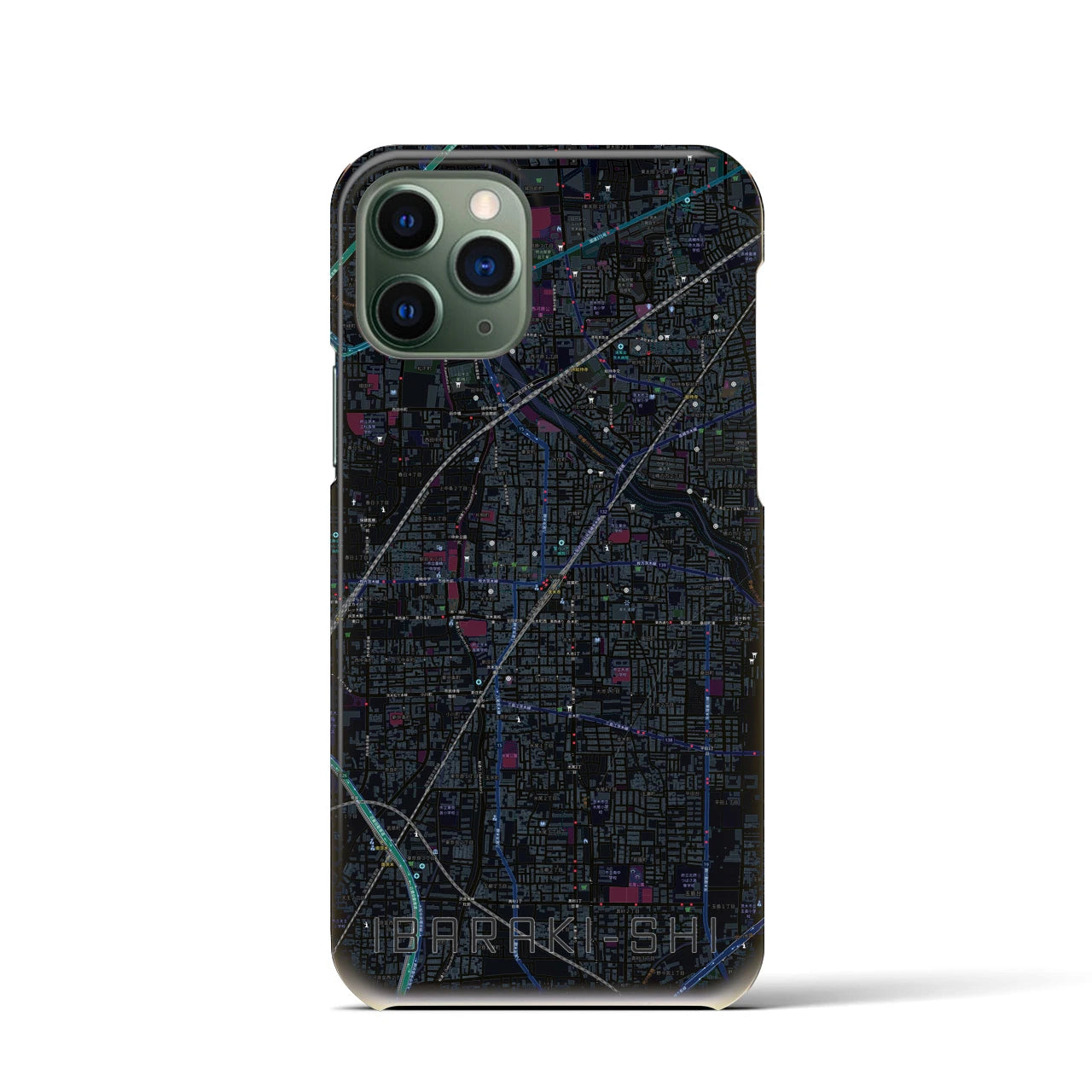 【茨木市(大阪府)】地図柄iPhoneケース(バックカバータイプ)