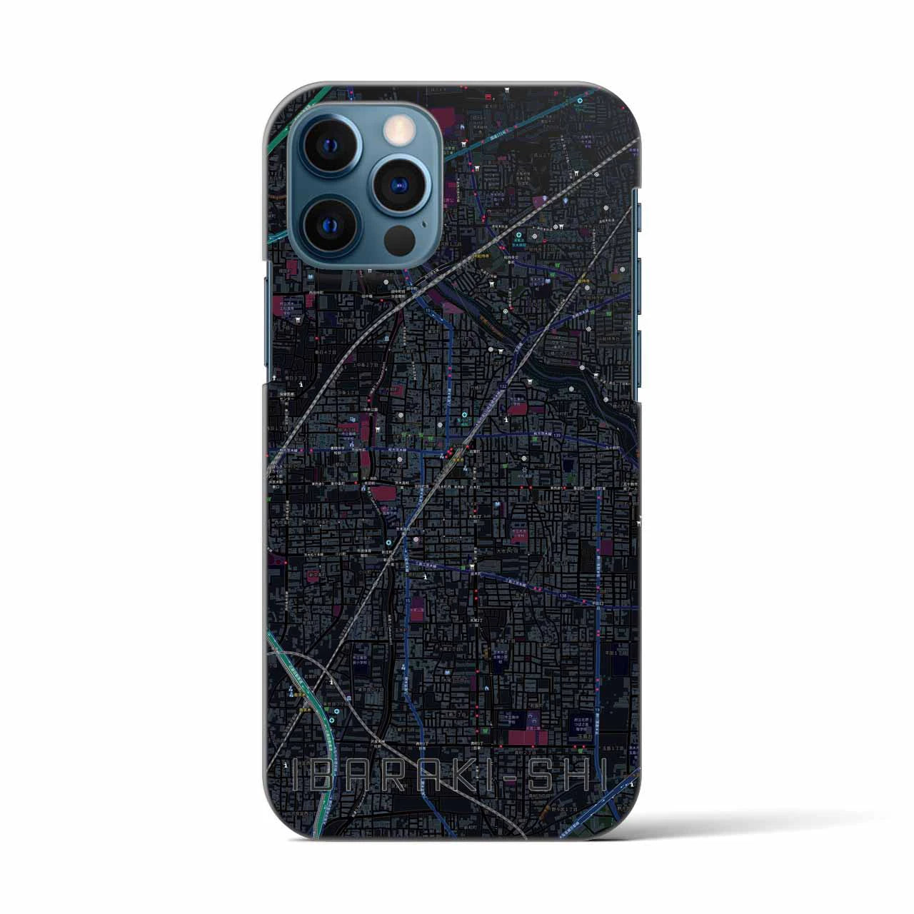 【茨木市(大阪府)】地図柄iPhoneケース(バックカバータイプ)