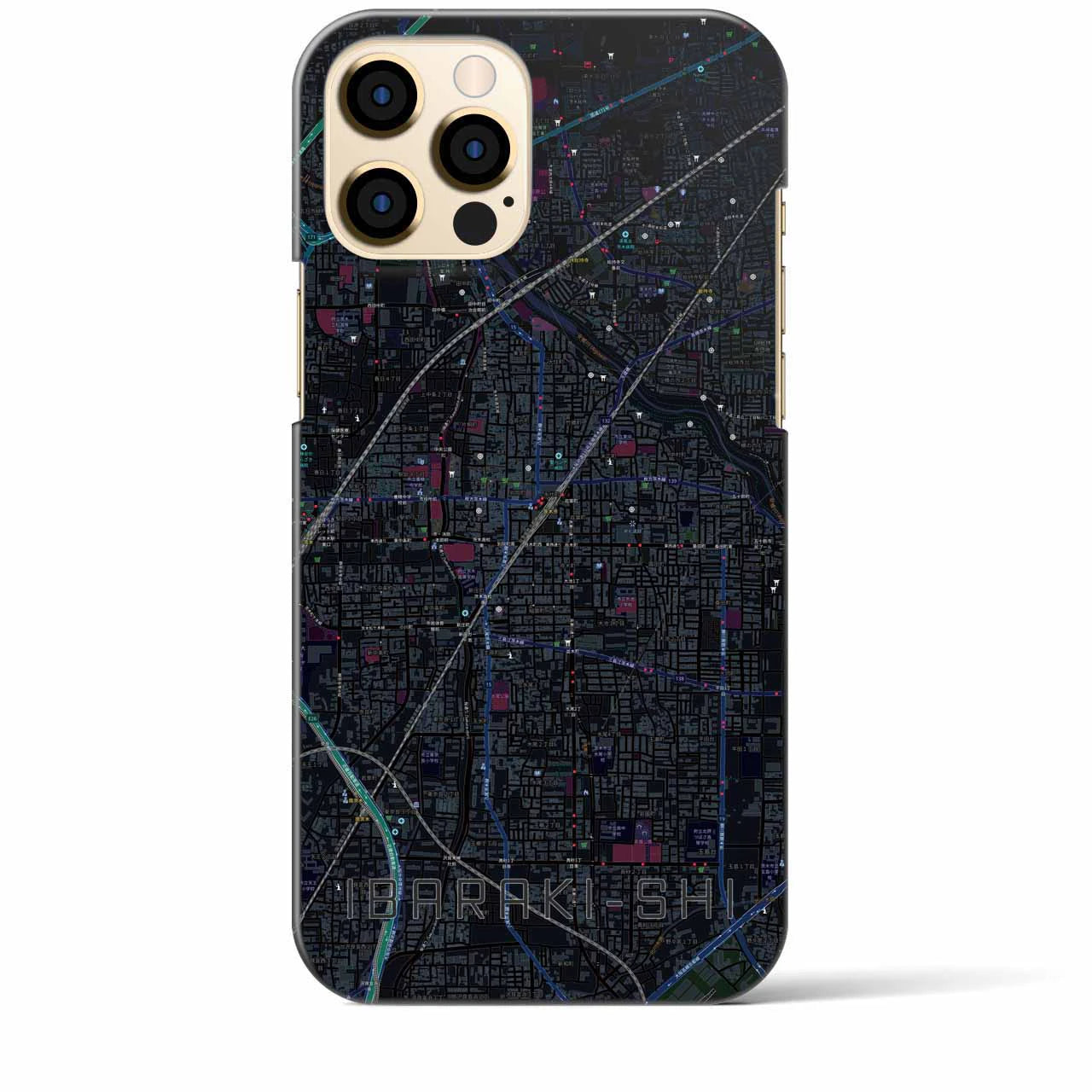 【茨木市(大阪府)】地図柄iPhoneケース(バックカバータイプ)