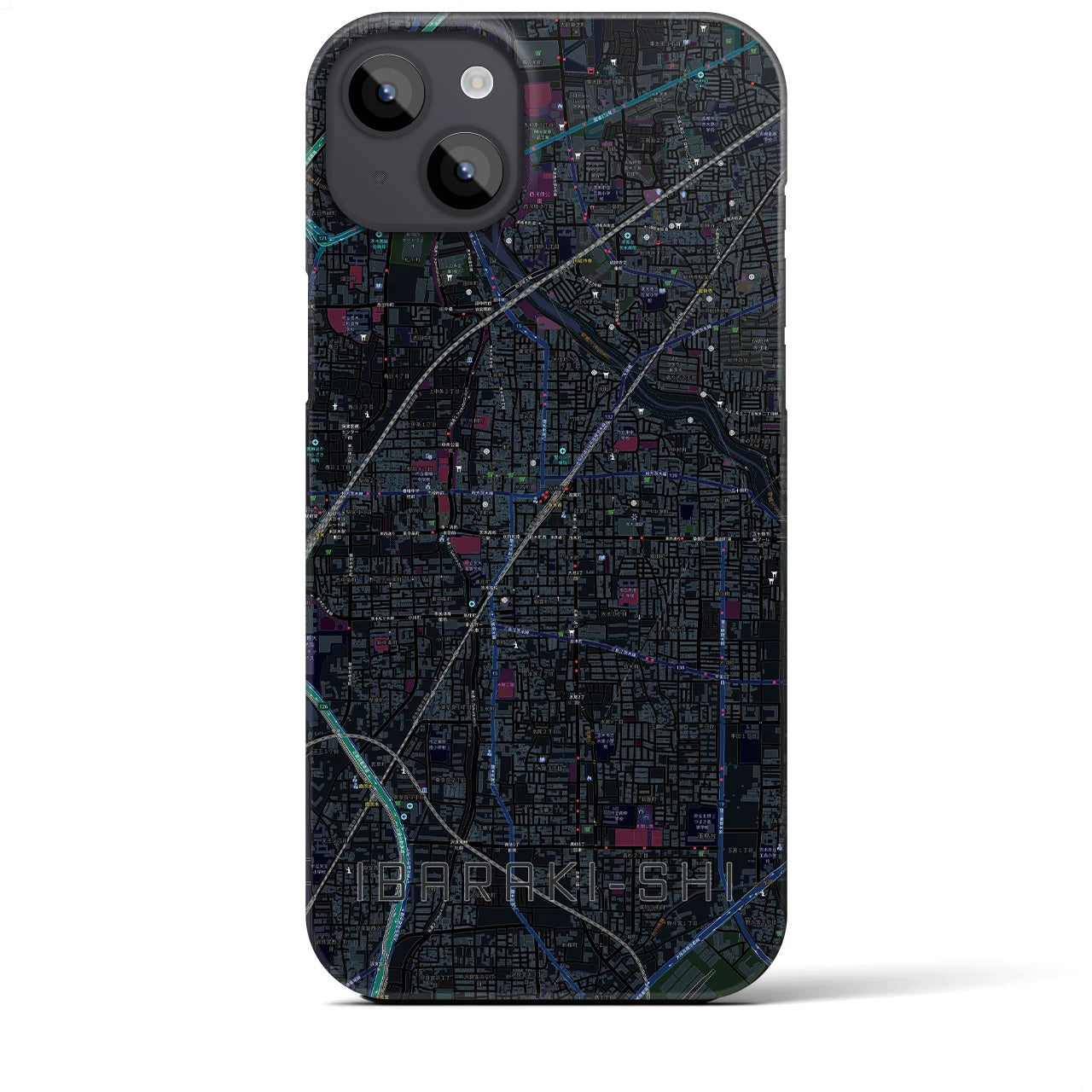 【茨木市(大阪府)】地図柄iPhoneケース(バックカバータイプ)