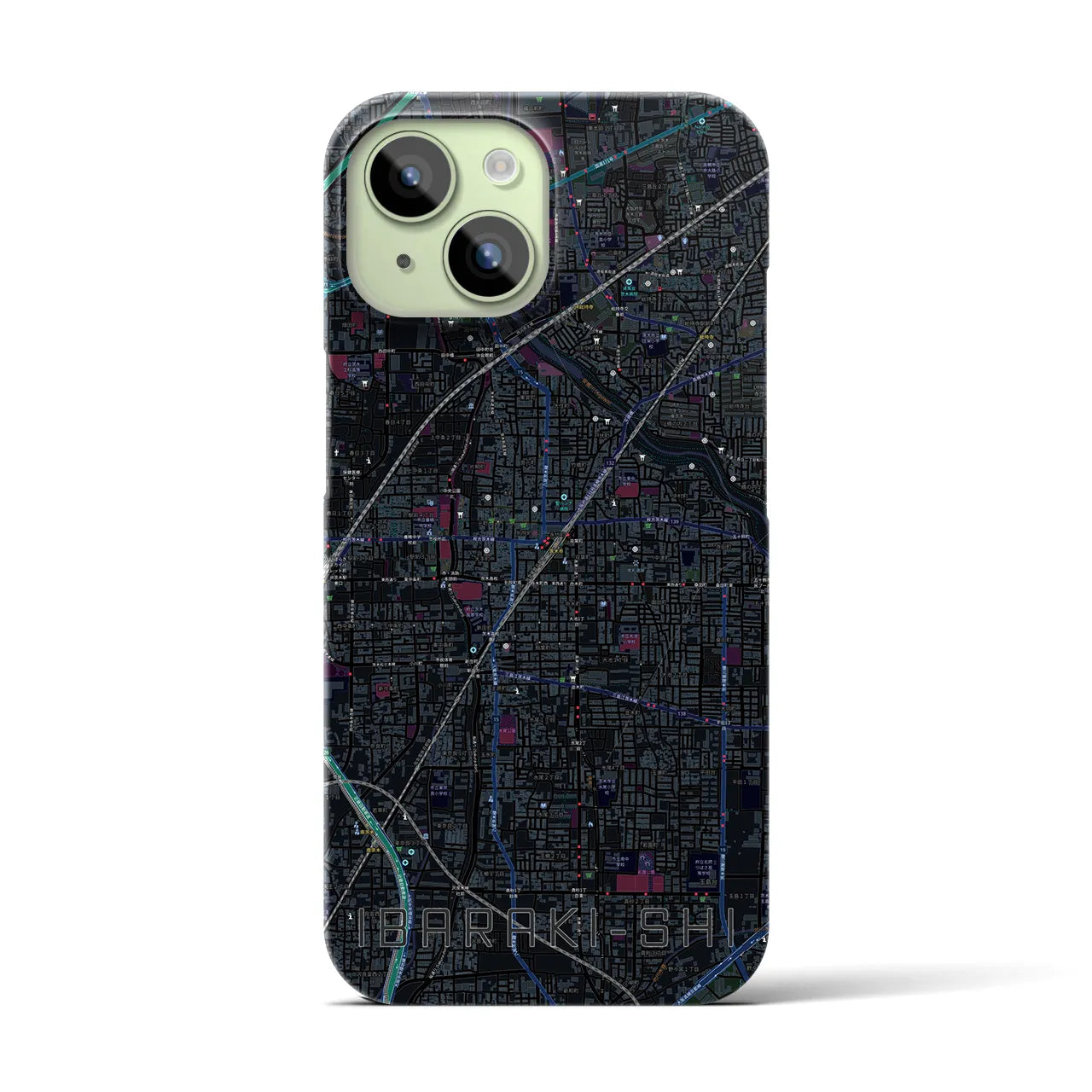 【茨木市(大阪府)】地図柄iPhoneケース(バックカバータイプ)