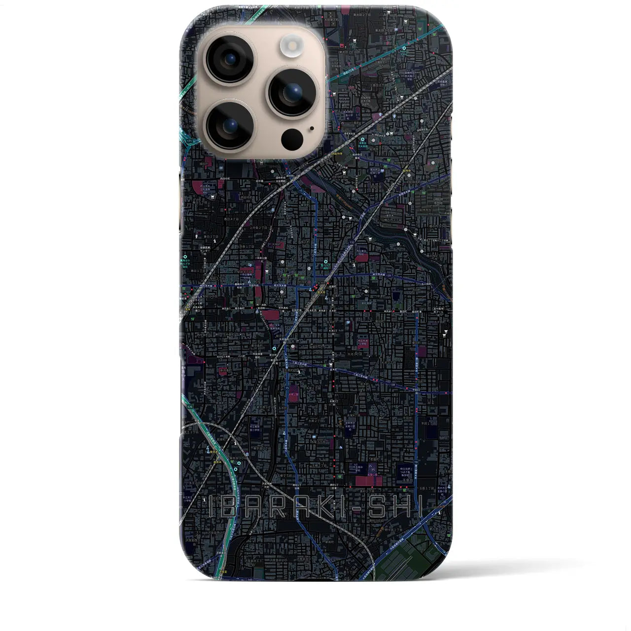 【茨木市(大阪府)】地図柄iPhoneケース(バックカバータイプ)