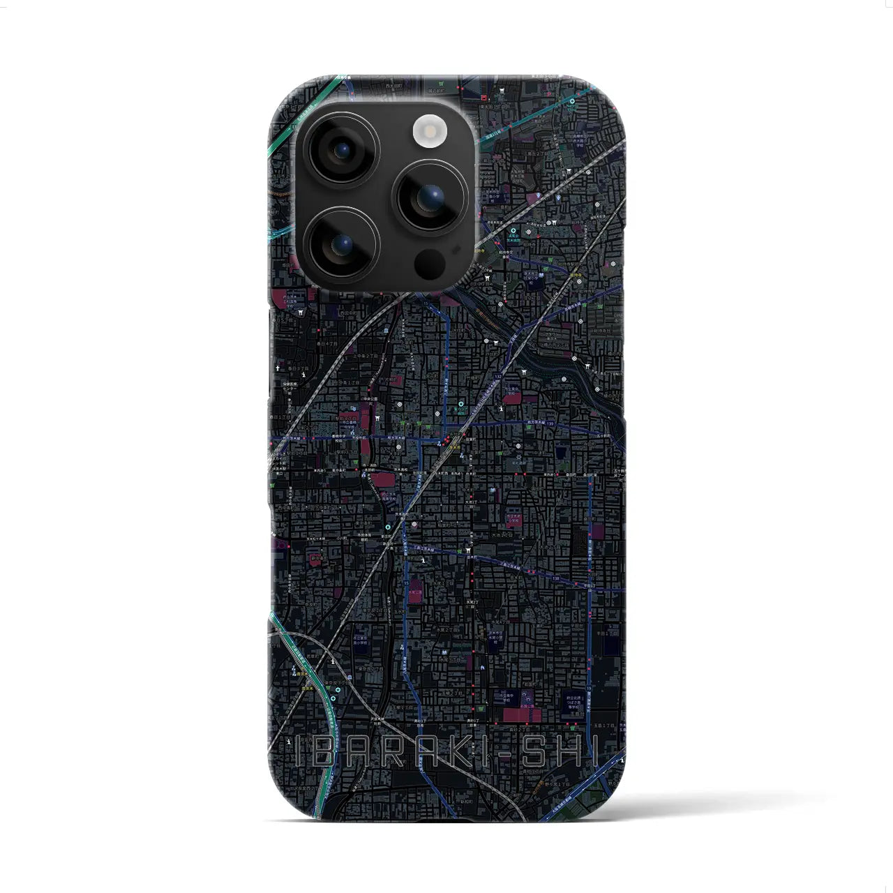 【茨木市(大阪府)】地図柄iPhoneケース(バックカバータイプ)