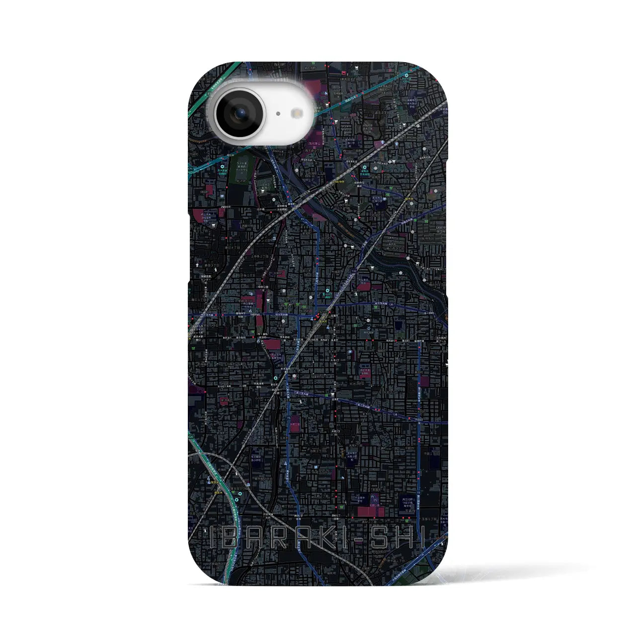 【茨木市(大阪府)】地図柄iPhoneケース(バックカバータイプ)
