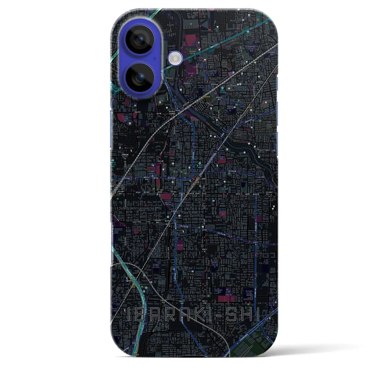 【茨木市(大阪府)】地図柄iPhoneケース(バックカバータイプ)