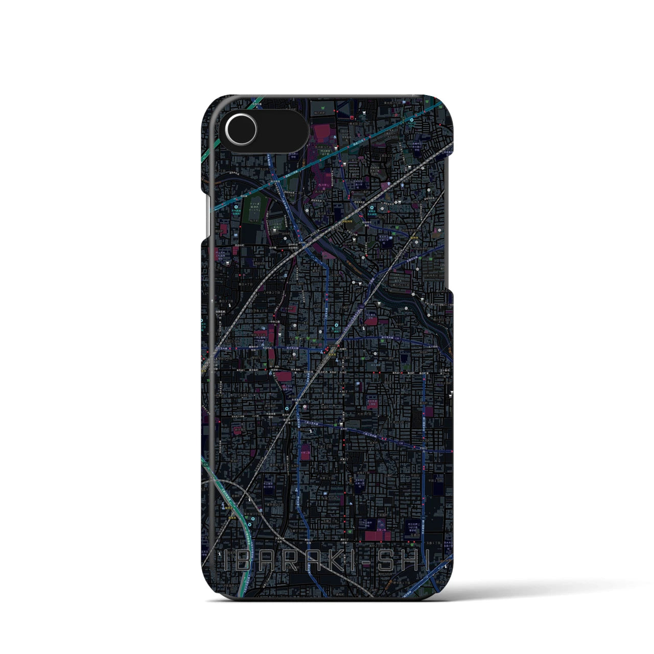 【茨木市(大阪府)】地図柄iPhoneケース(バックカバータイプ)