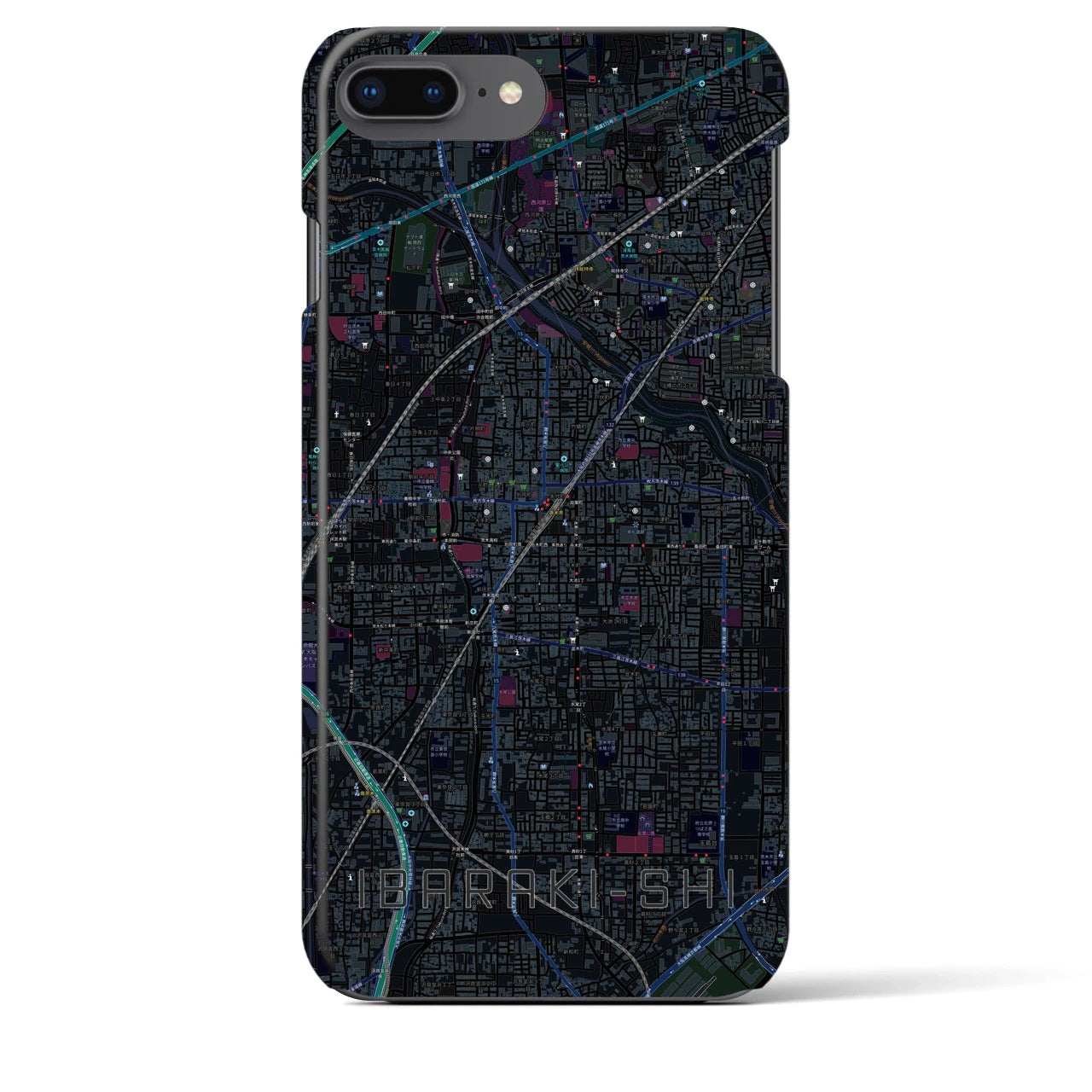 【茨木市(大阪府)】地図柄iPhoneケース(バックカバータイプ)