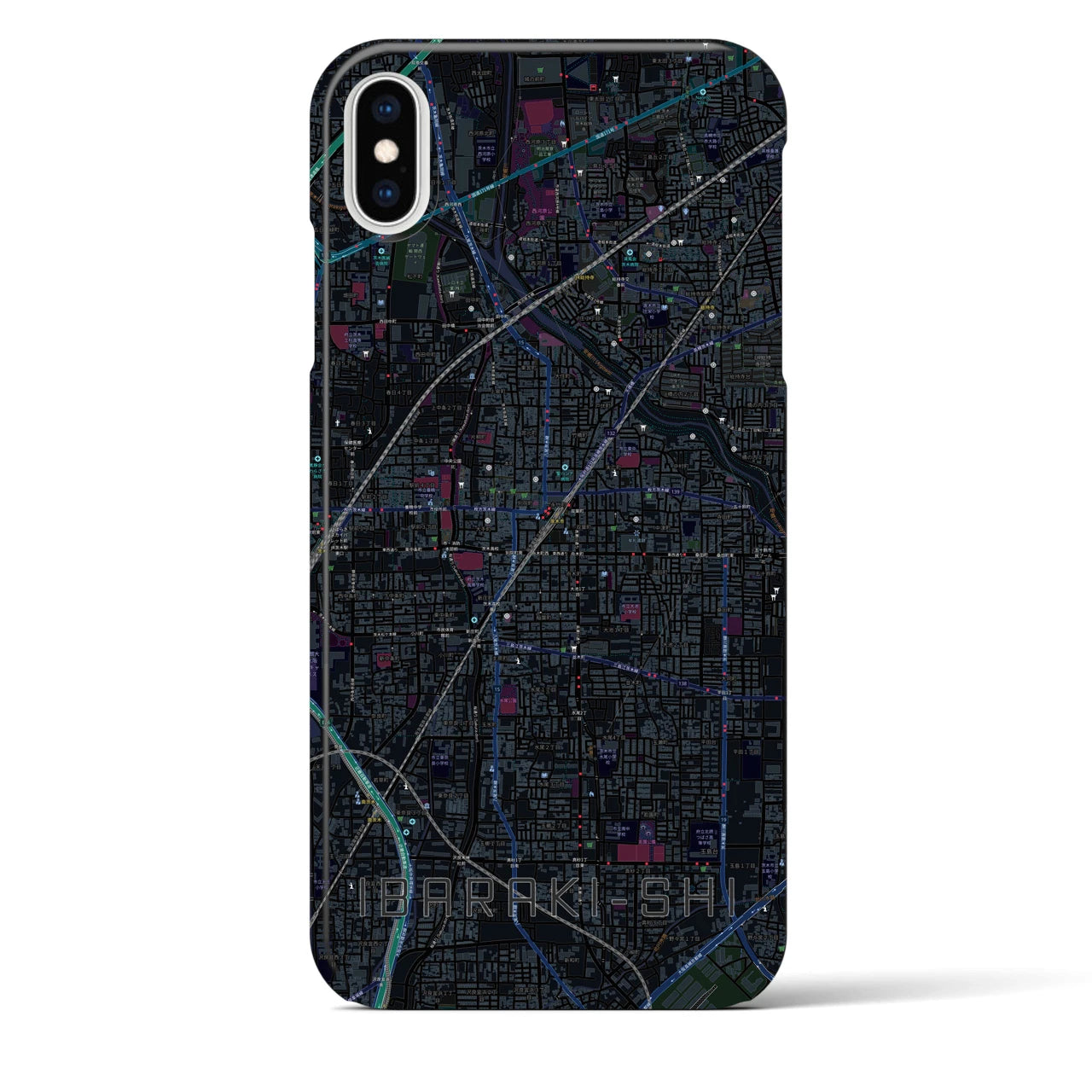 【茨木市(大阪府)】地図柄iPhoneケース(バックカバータイプ)