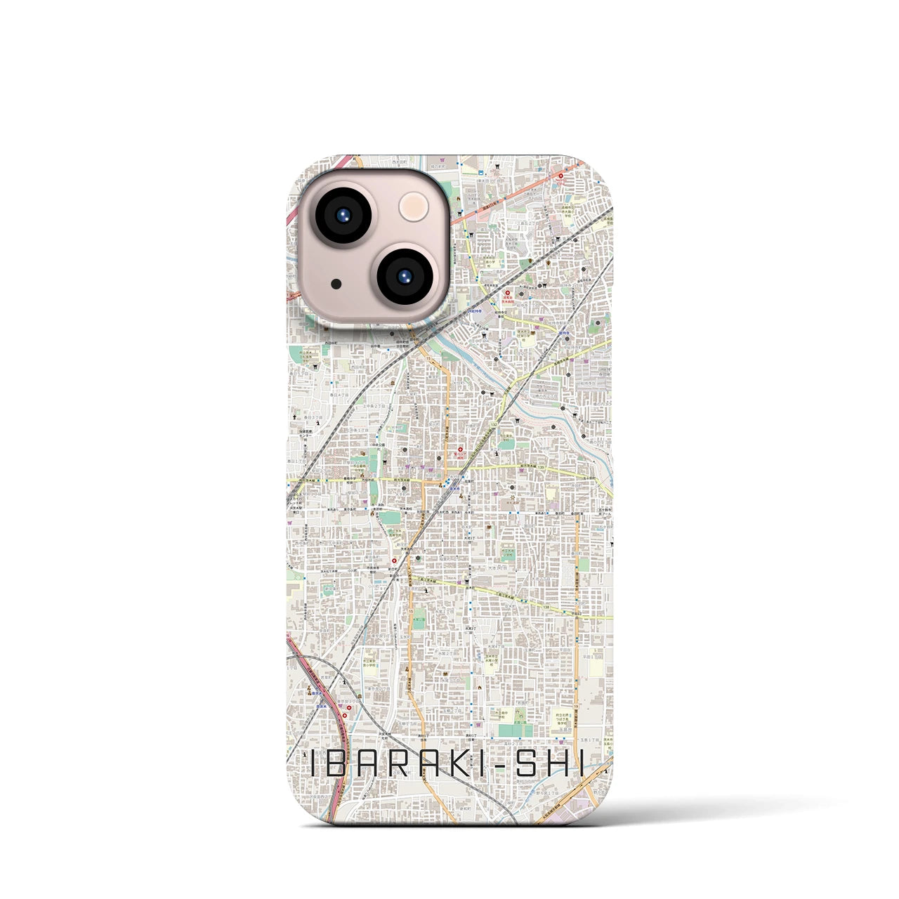 【茨木市(大阪府)】地図柄iPhoneケース(バックカバータイプ)