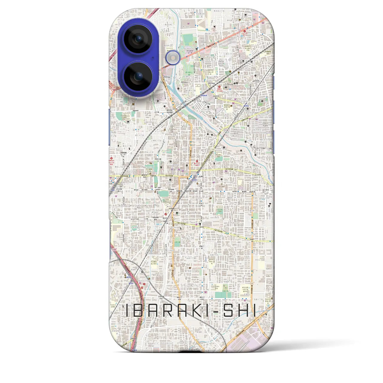 【茨木市(大阪府)】地図柄iPhoneケース(バックカバータイプ)ナチュラル・iPhone 16 Pro Max 用