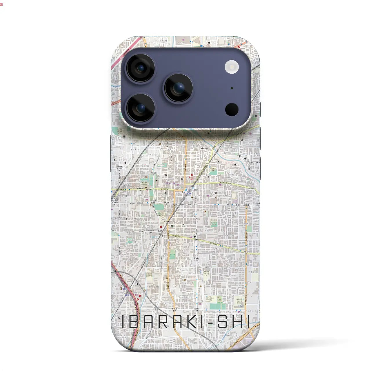 【茨木市(大阪府)】地図柄iPhoneケース(バックカバータイプ)ナチュラル・iPhone 17 Pro Max 用