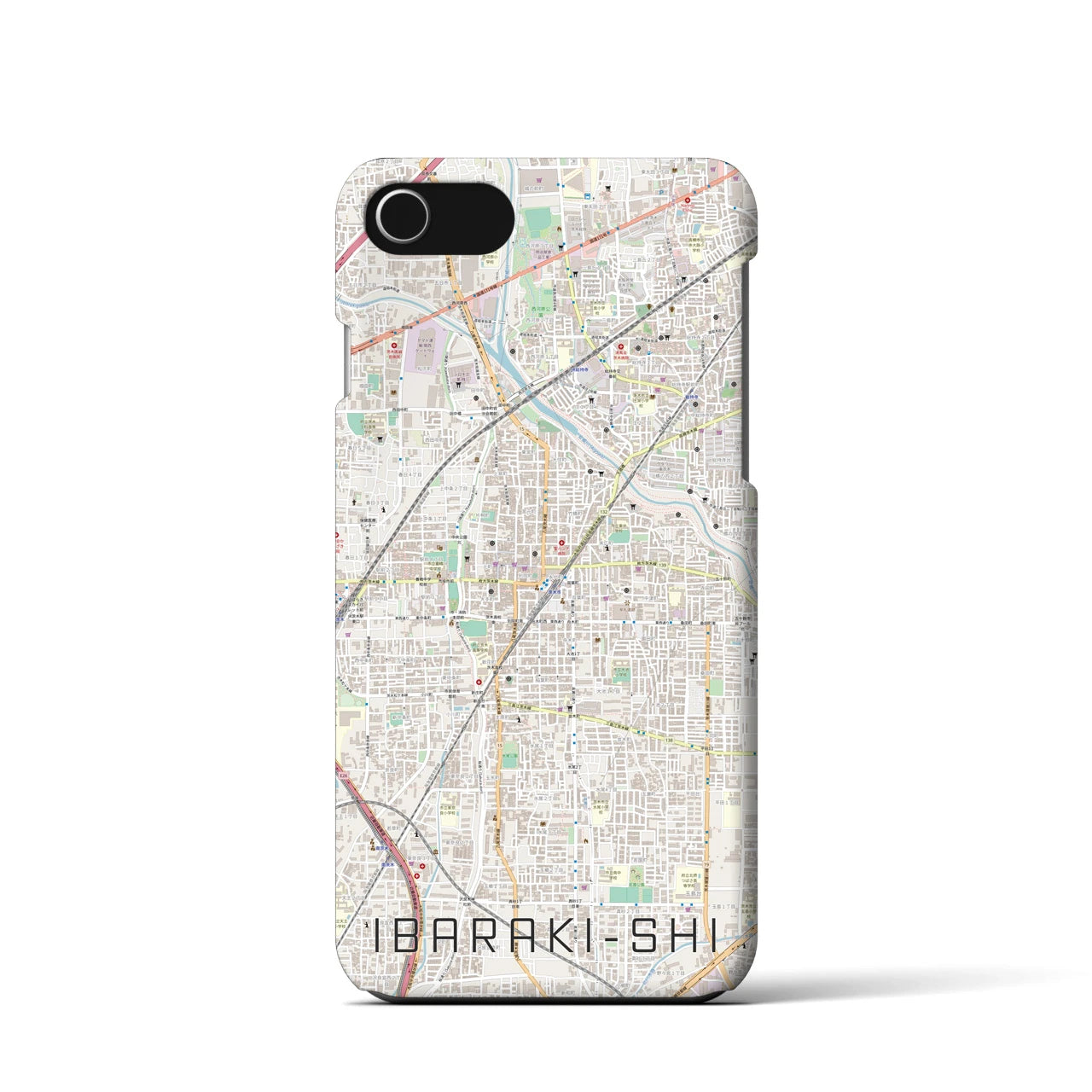 【茨木市(大阪府)】地図柄iPhoneケース(バックカバータイプ)