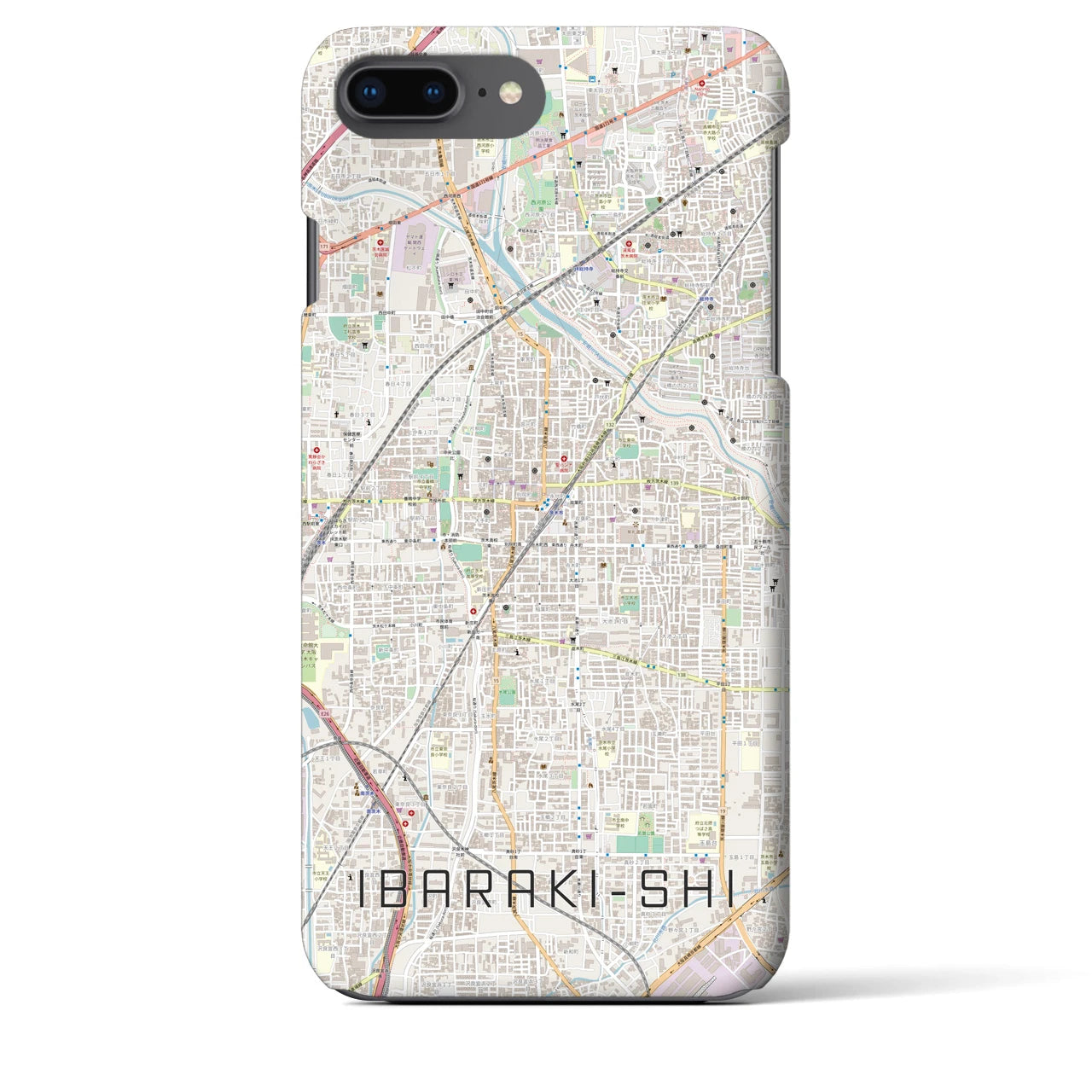 【茨木市(大阪府)】地図柄iPhoneケース(バックカバータイプ)