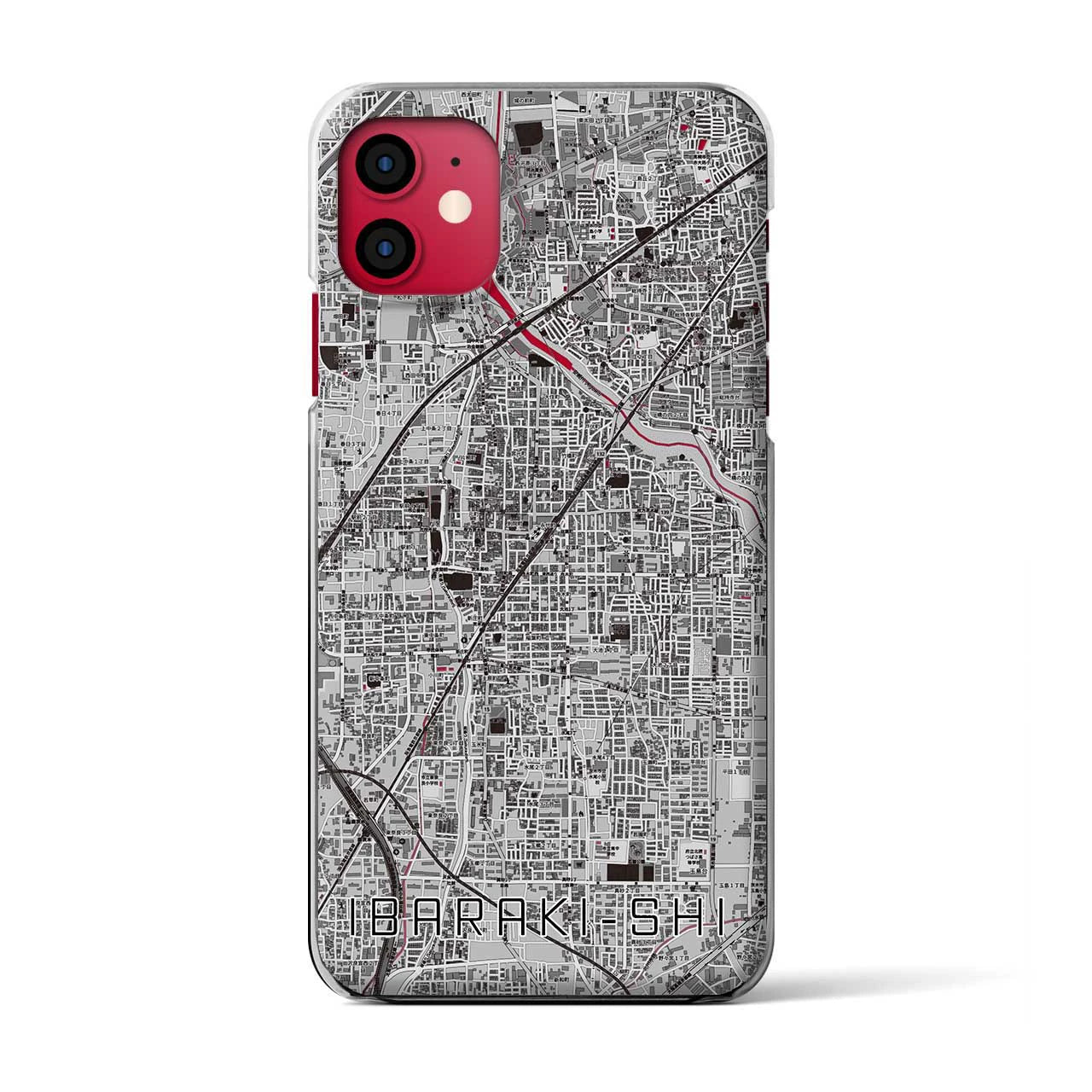 【茨木市(大阪府)】地図柄iPhoneケース(クリアタイプ)