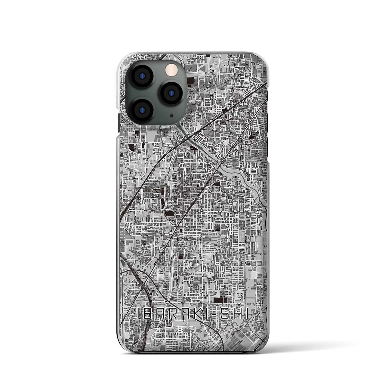 【茨木市(大阪府)】地図柄iPhoneケース(クリアタイプ)