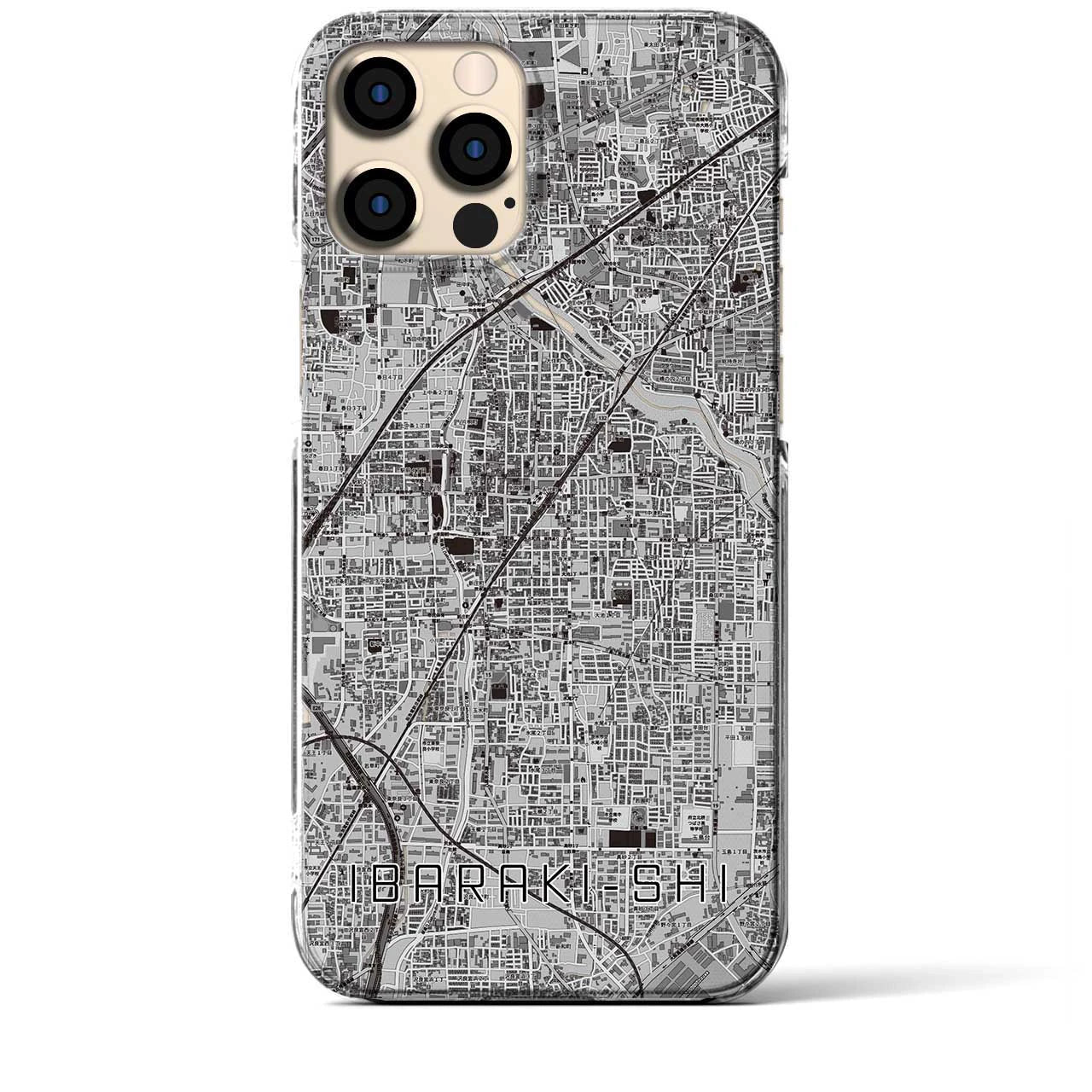 【茨木市(大阪府)】地図柄iPhoneケース(クリアタイプ)