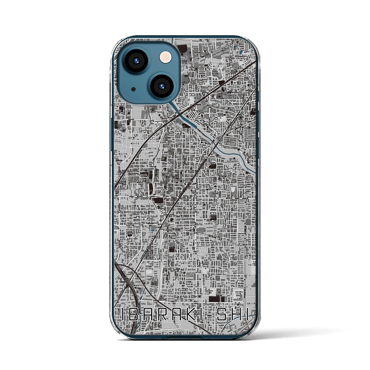 【茨木市(大阪府)】地図柄iPhoneケース(クリアタイプ)
