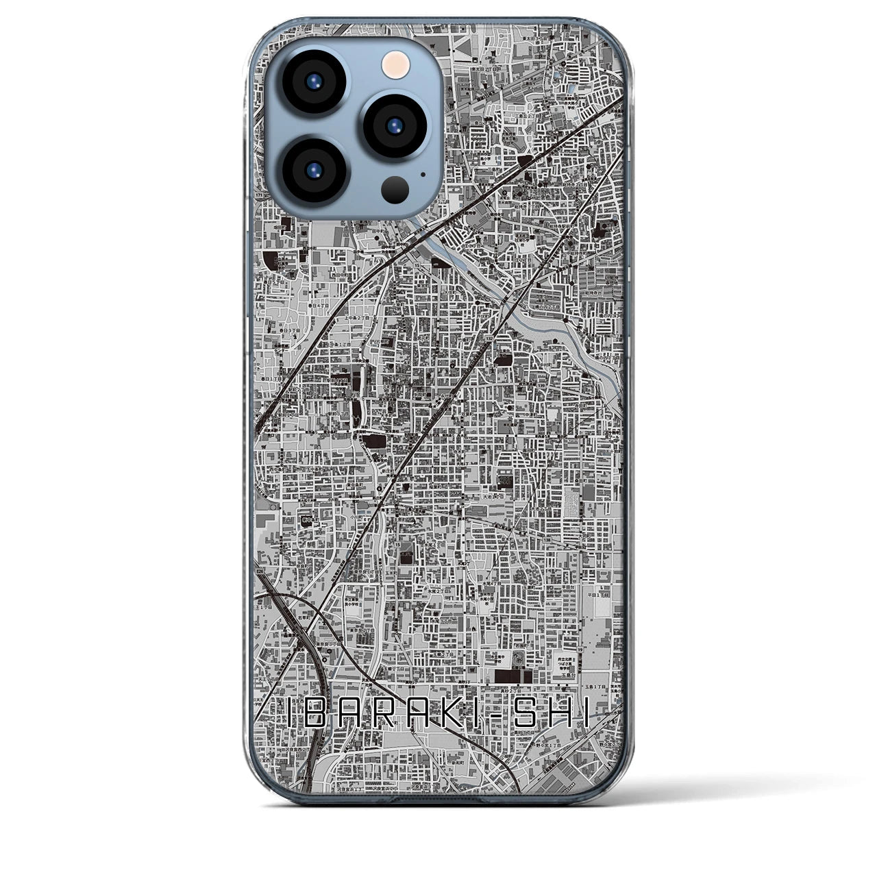 【茨木市(大阪府)】地図柄iPhoneケース(クリアタイプ)