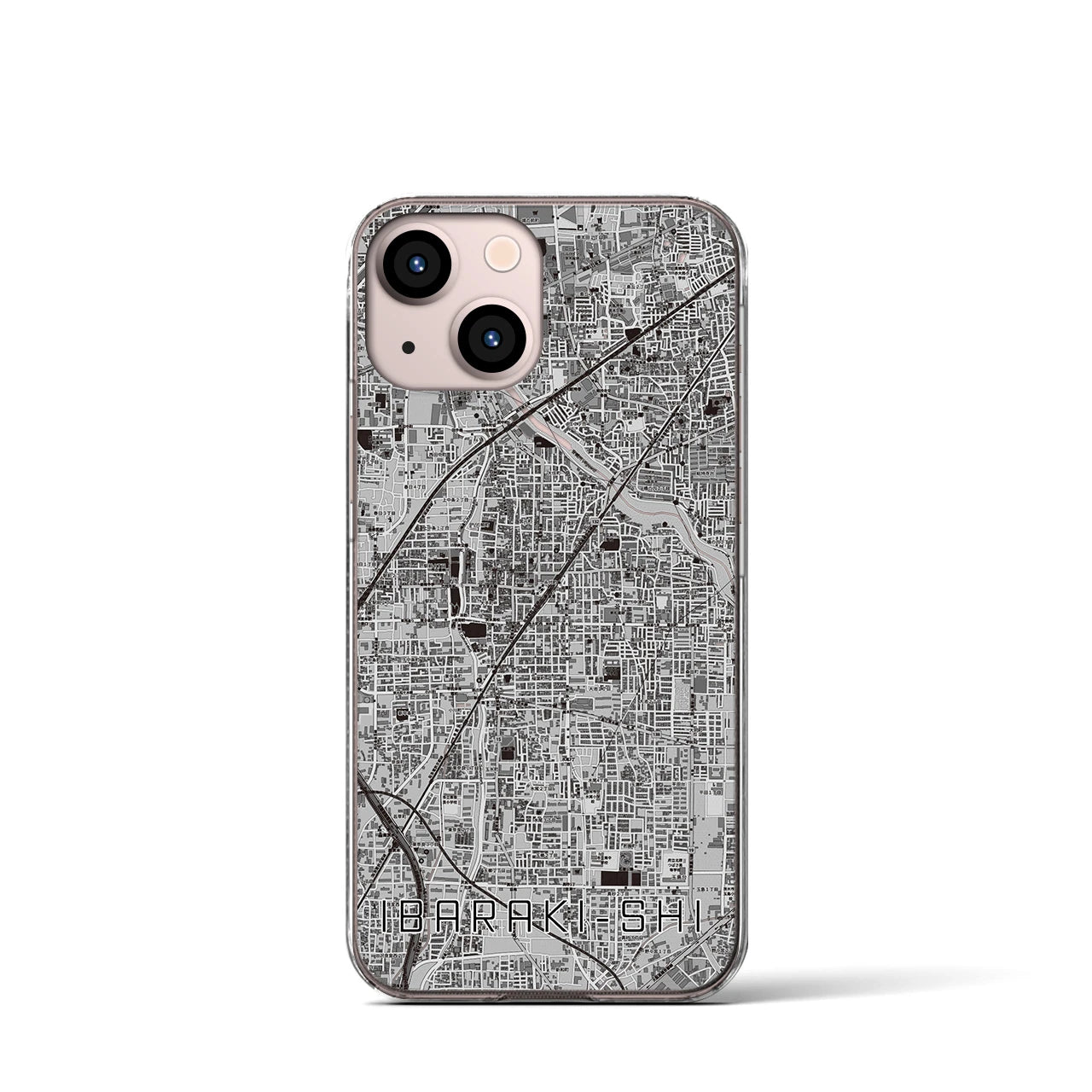 【茨木市(大阪府)】地図柄iPhoneケース(クリアタイプ)