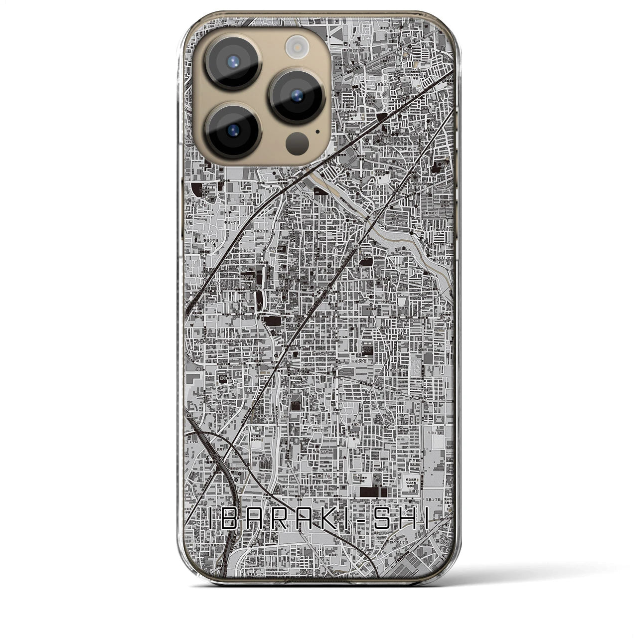 【茨木市(大阪府)】地図柄iPhoneケース(クリアタイプ)