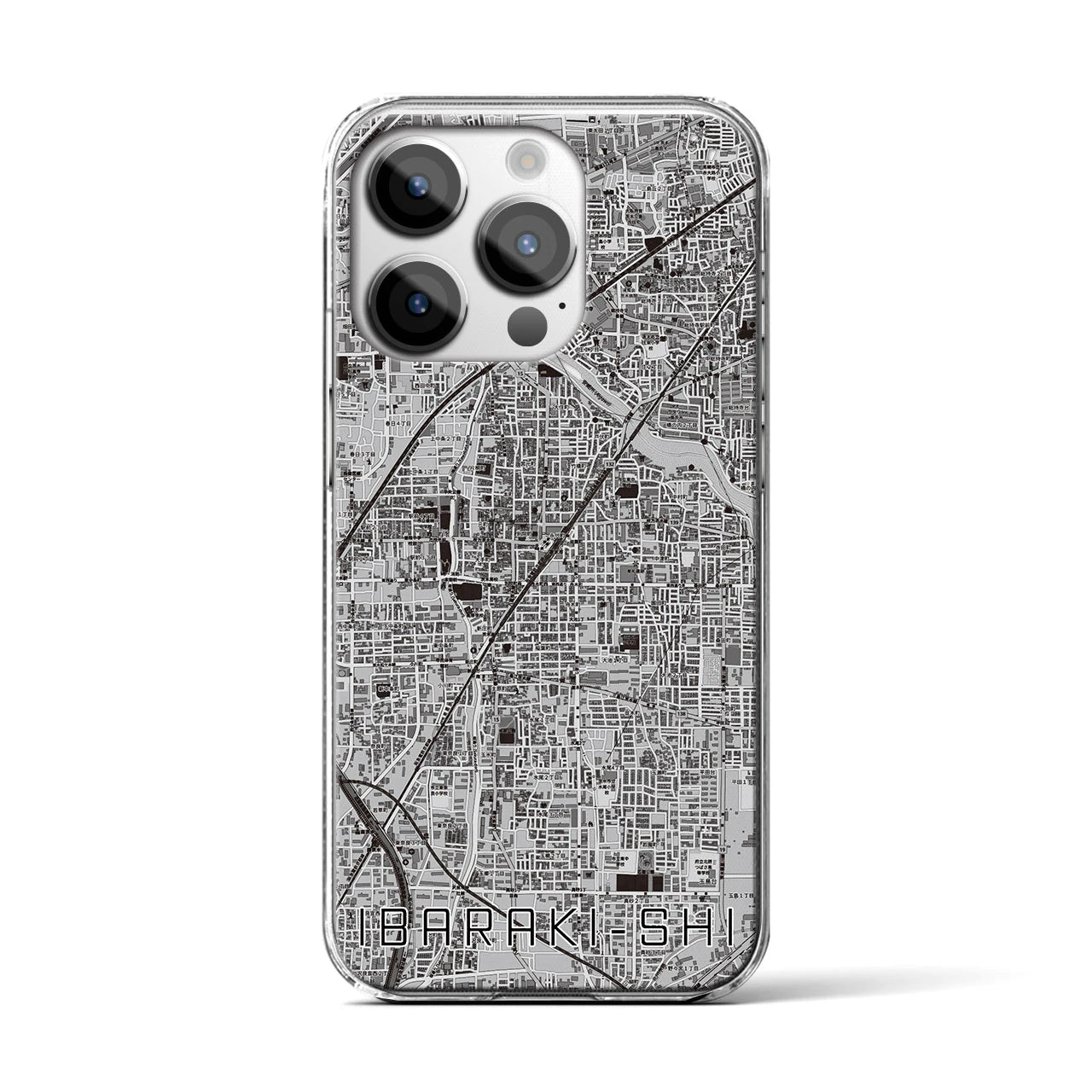 【茨木市(大阪府)】地図柄iPhoneケース(クリアタイプ)