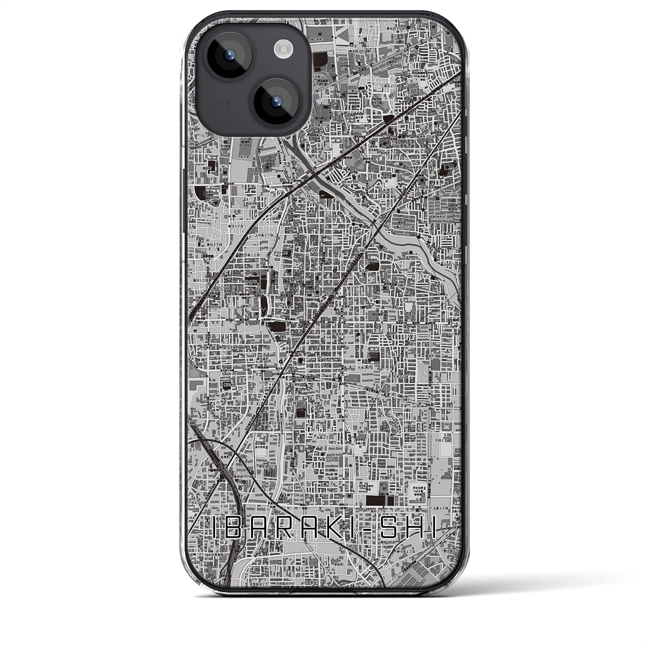 【茨木市(大阪府)】地図柄iPhoneケース(クリアタイプ)