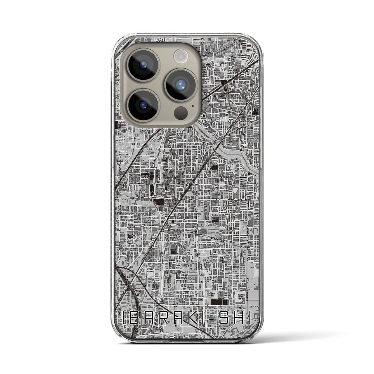 【茨木市(大阪府)】地図柄iPhoneケース(クリアタイプ)
