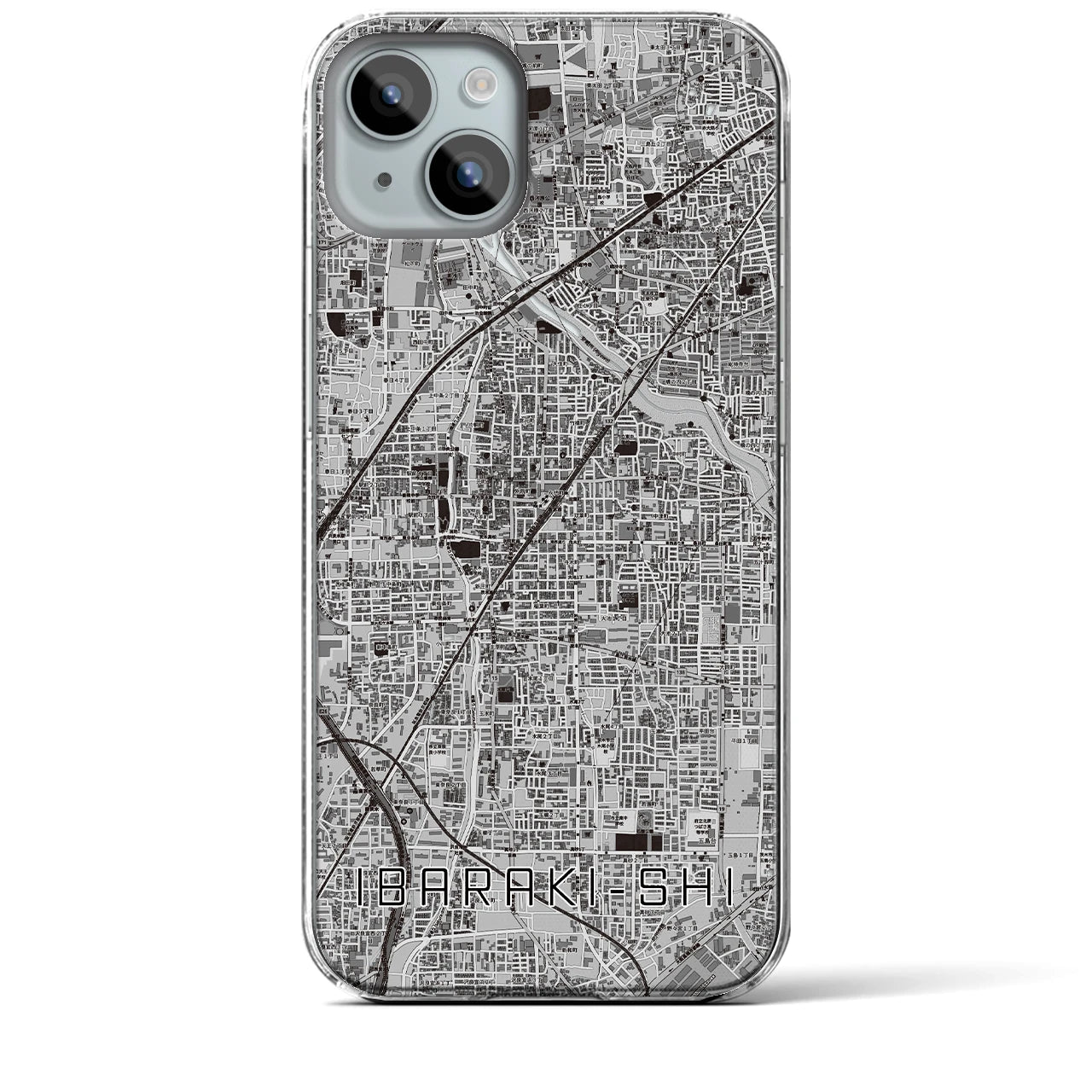 【茨木市(大阪府)】地図柄iPhoneケース(クリアタイプ)