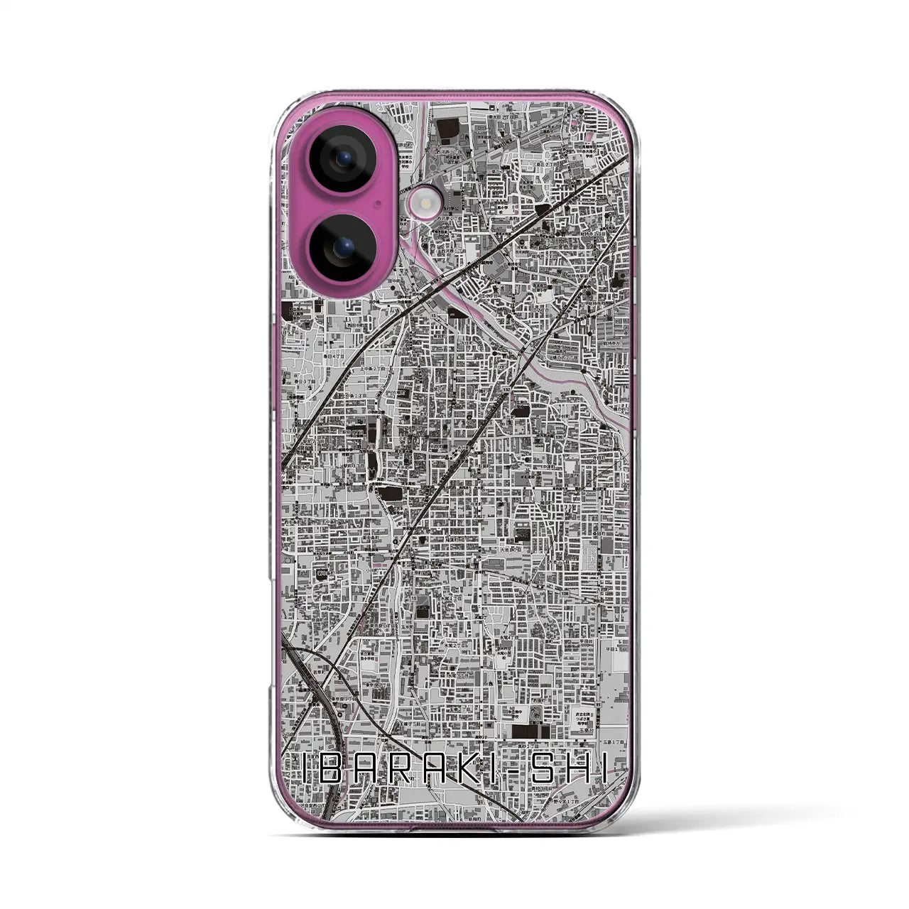 【茨木市(大阪府)】地図柄iPhoneケース(クリアタイプ)