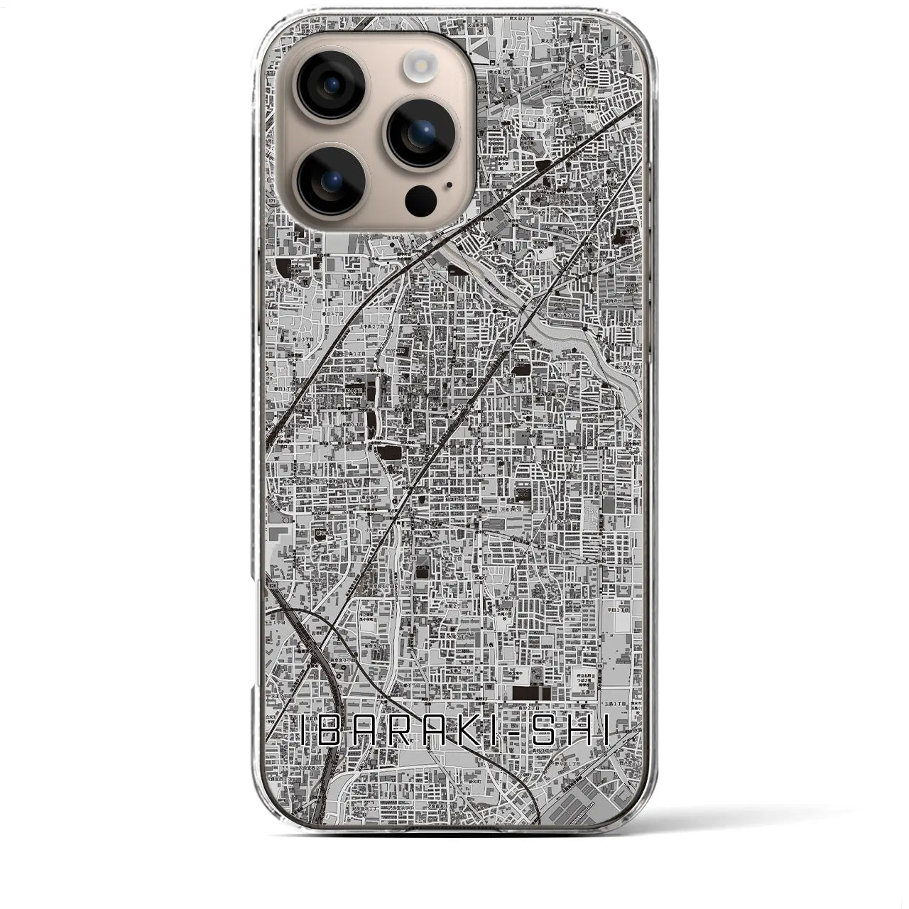 【茨木市(大阪府)】地図柄iPhoneケース(クリアタイプ)