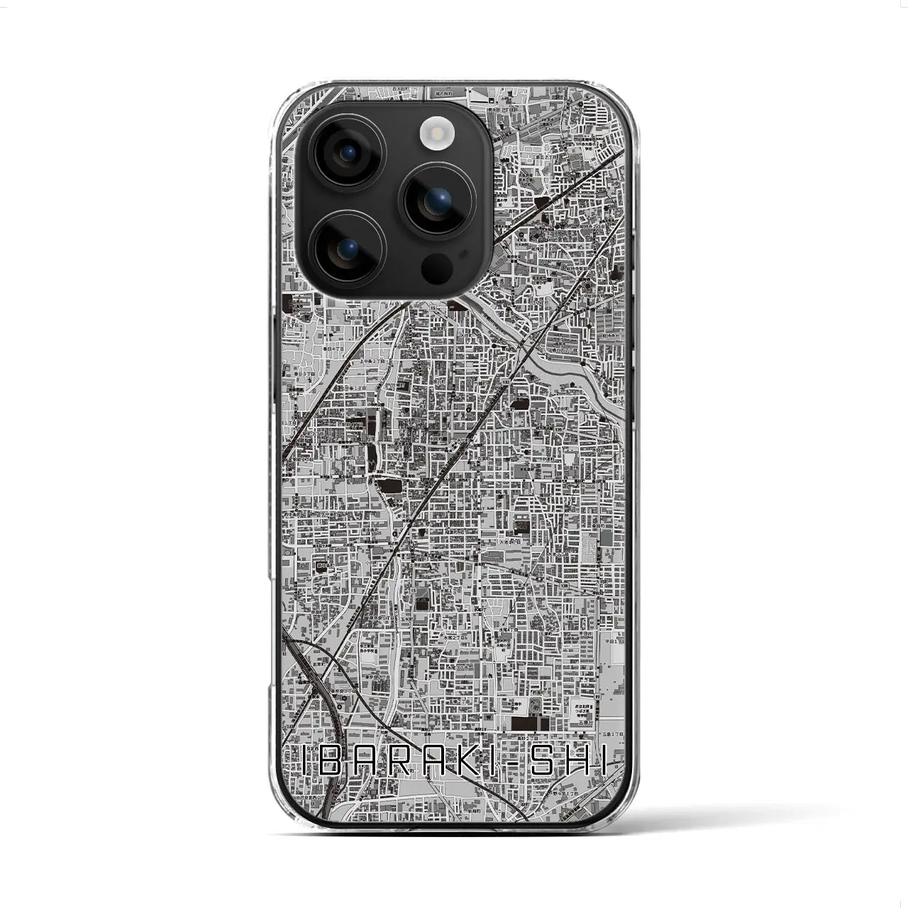 【茨木市(大阪府)】地図柄iPhoneケース(クリアタイプ)