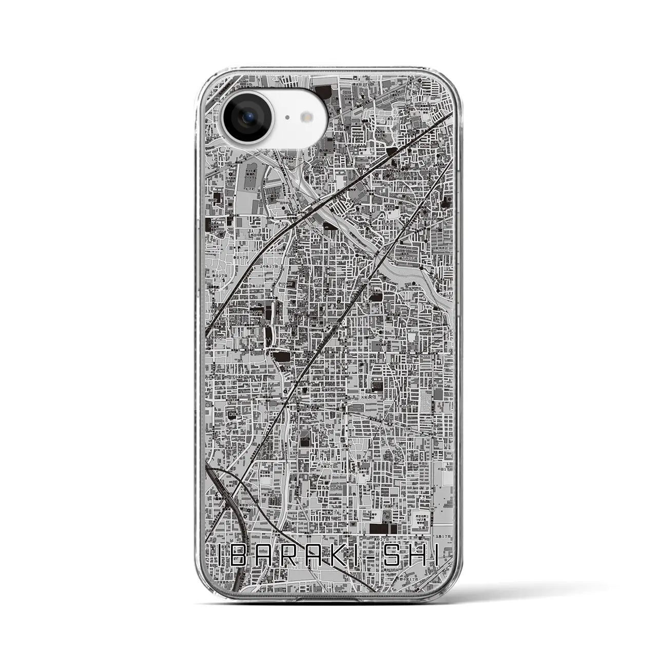 【茨木市(大阪府)】地図柄iPhoneケース(クリアタイプ)